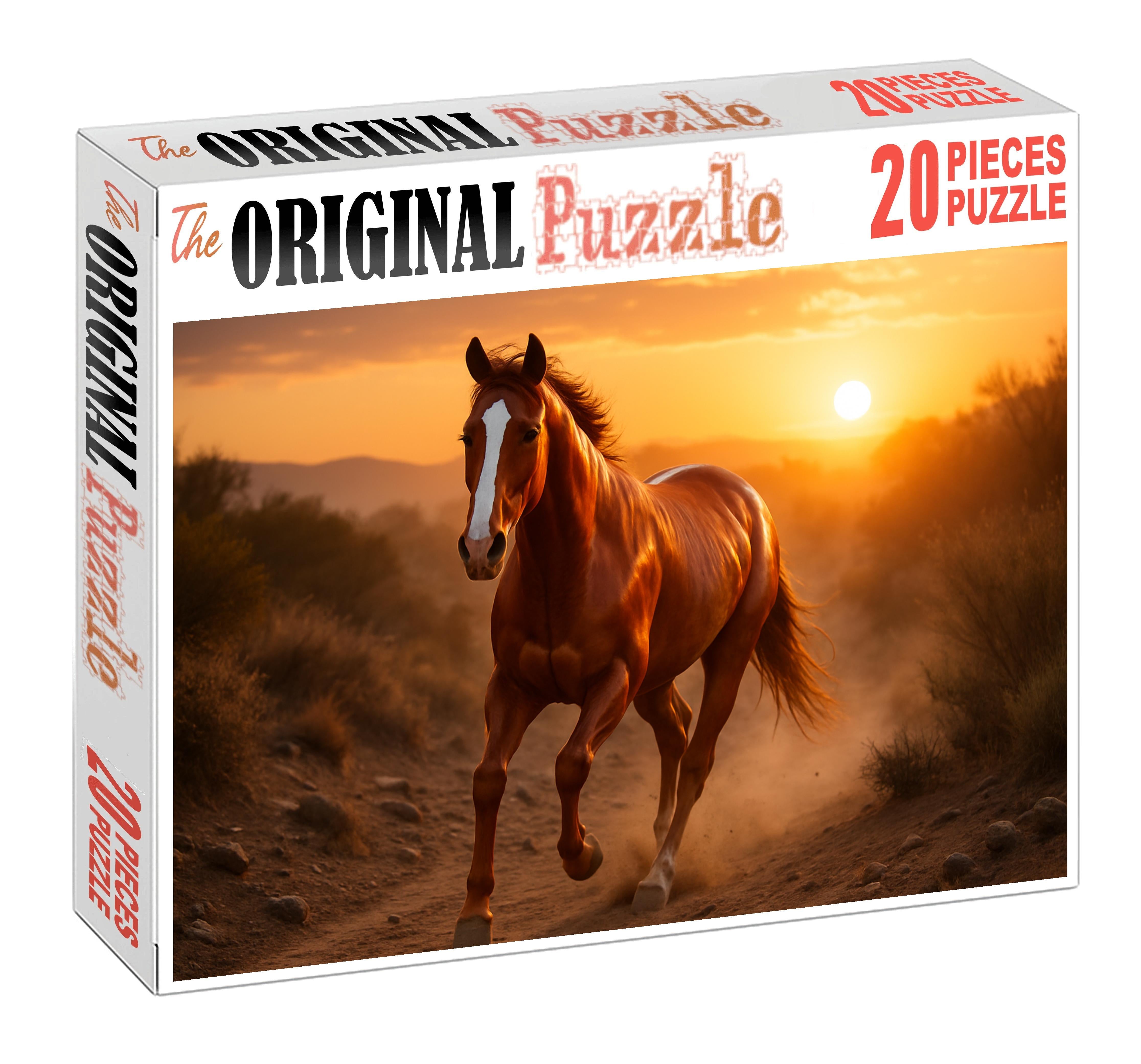 Copper Blaze Endurance Gelding Radiant Sorrel With Resilient Heart Puzzle Collection