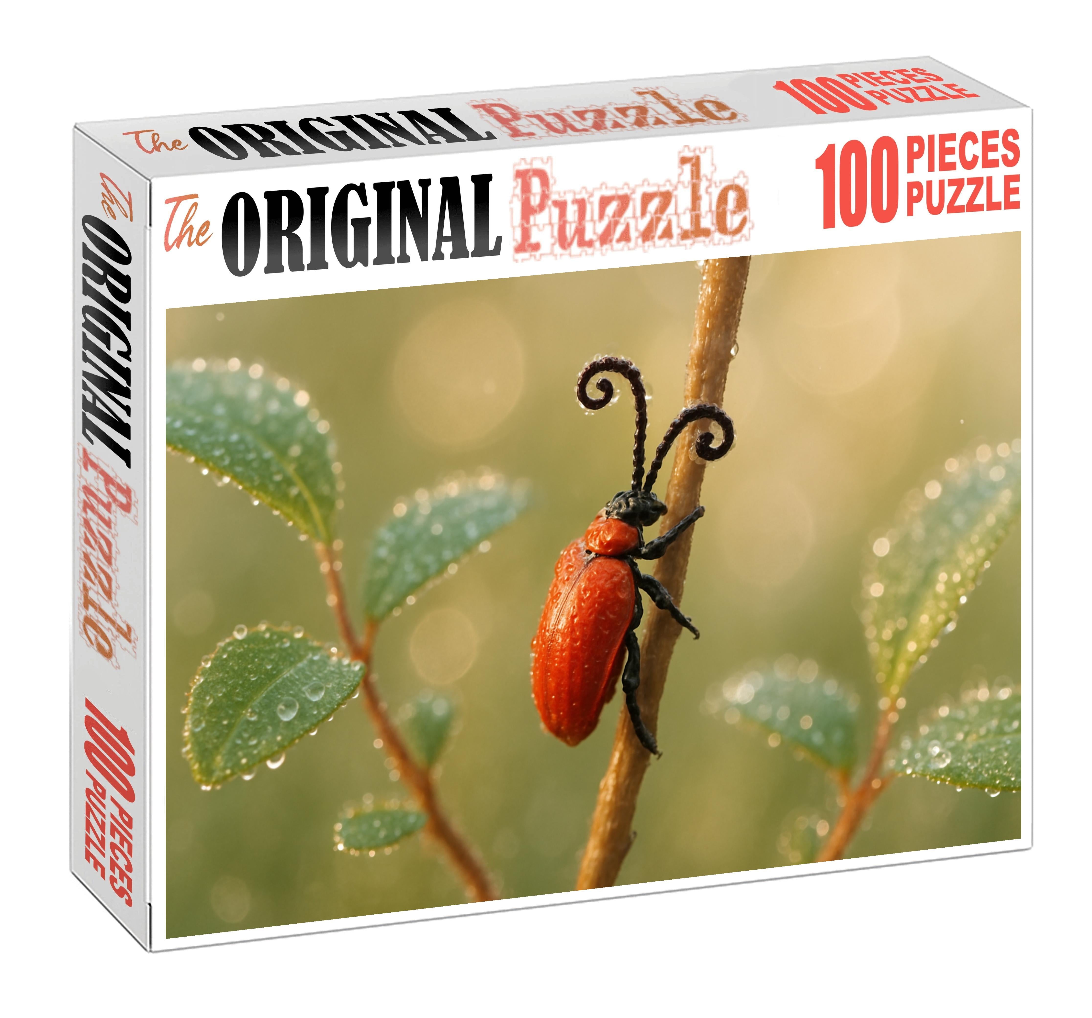 Crimson Spiral Beetle Miniature Climber With Helical Horns Puzzle For Adults
