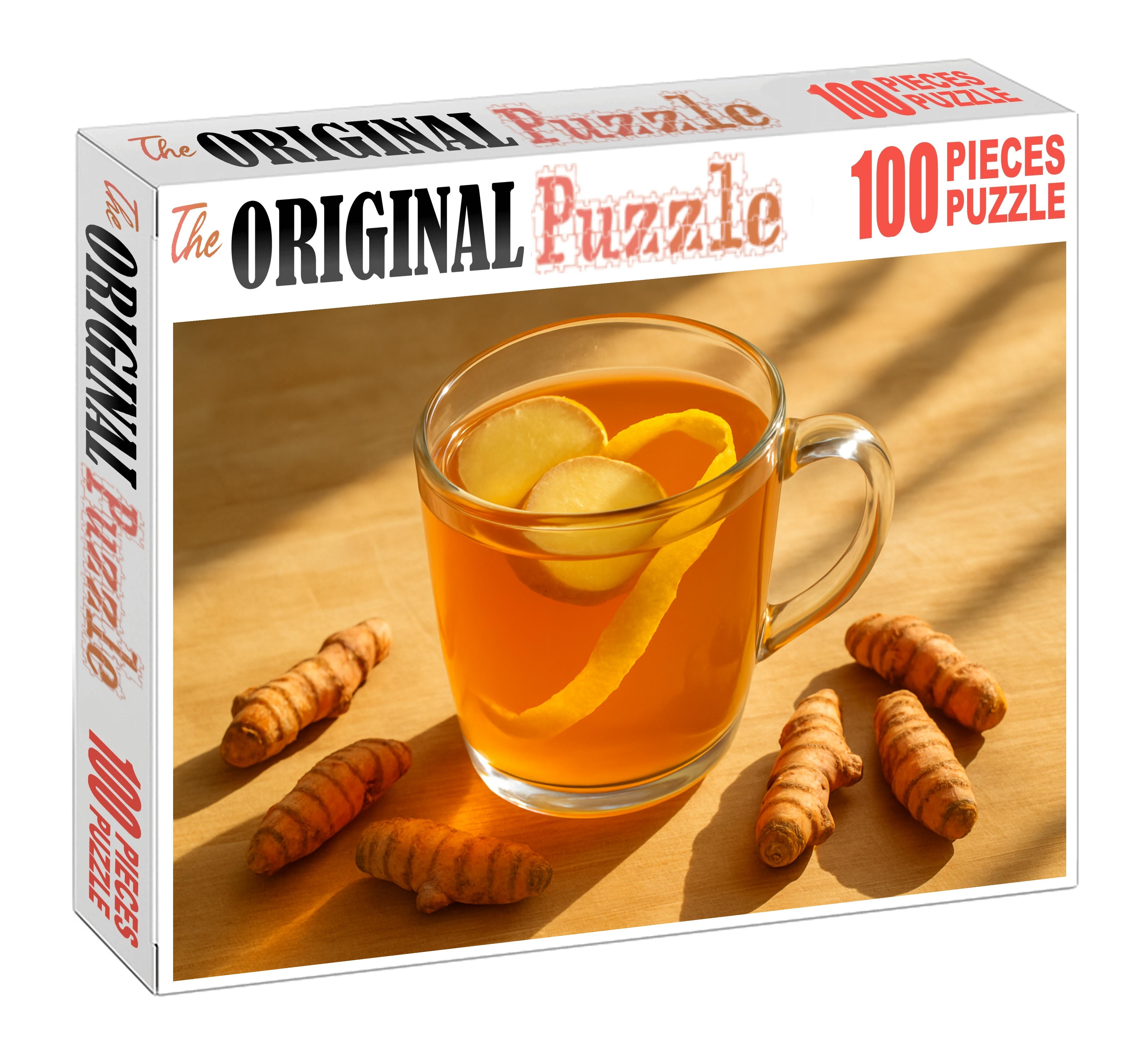 Golden Aura Herbal Blend With Turmeric Ginger And Citrus Zest 200 Piece Puzzle