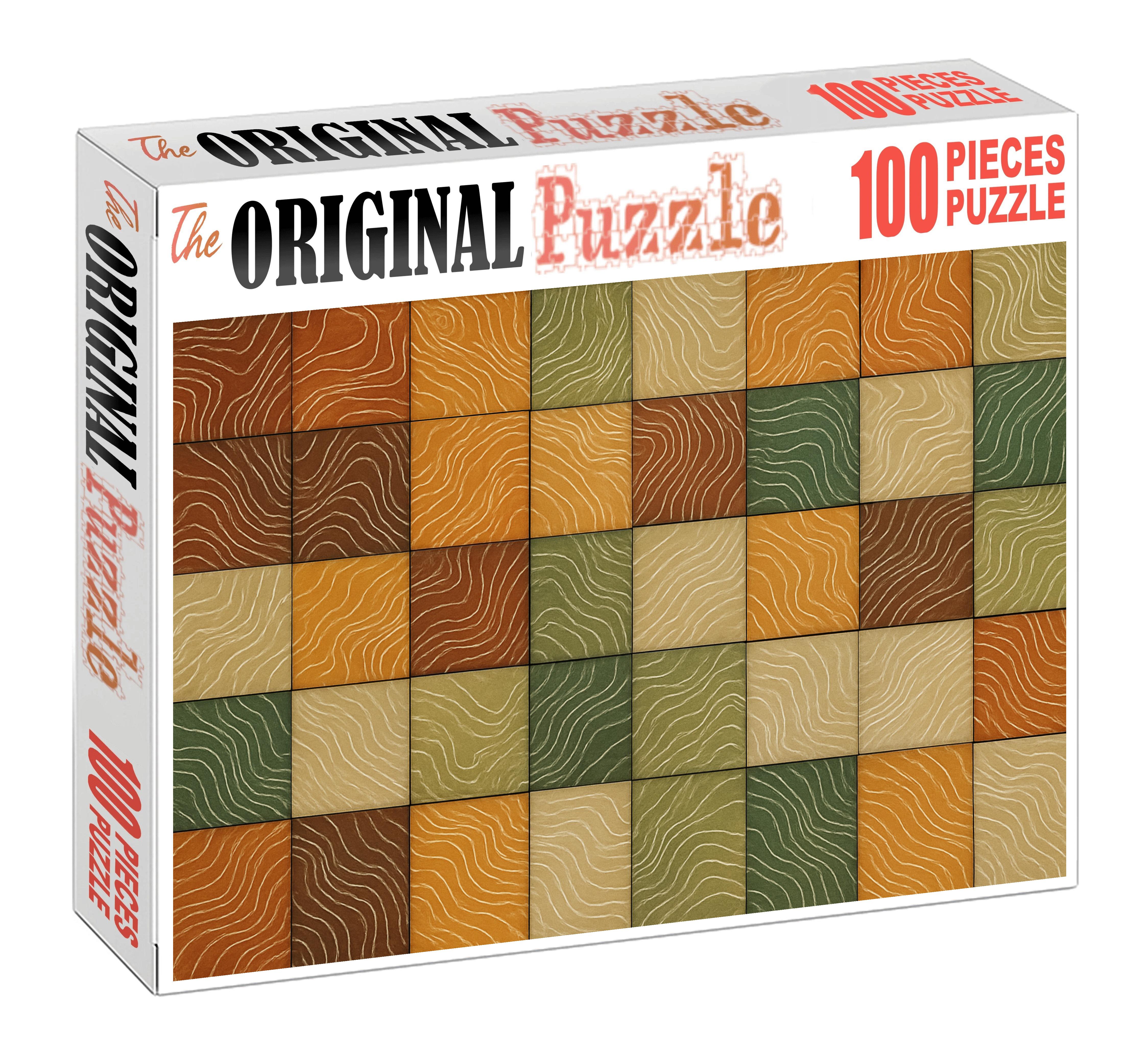 Topographic Isoline Mosaic Map Challenging Puzzles