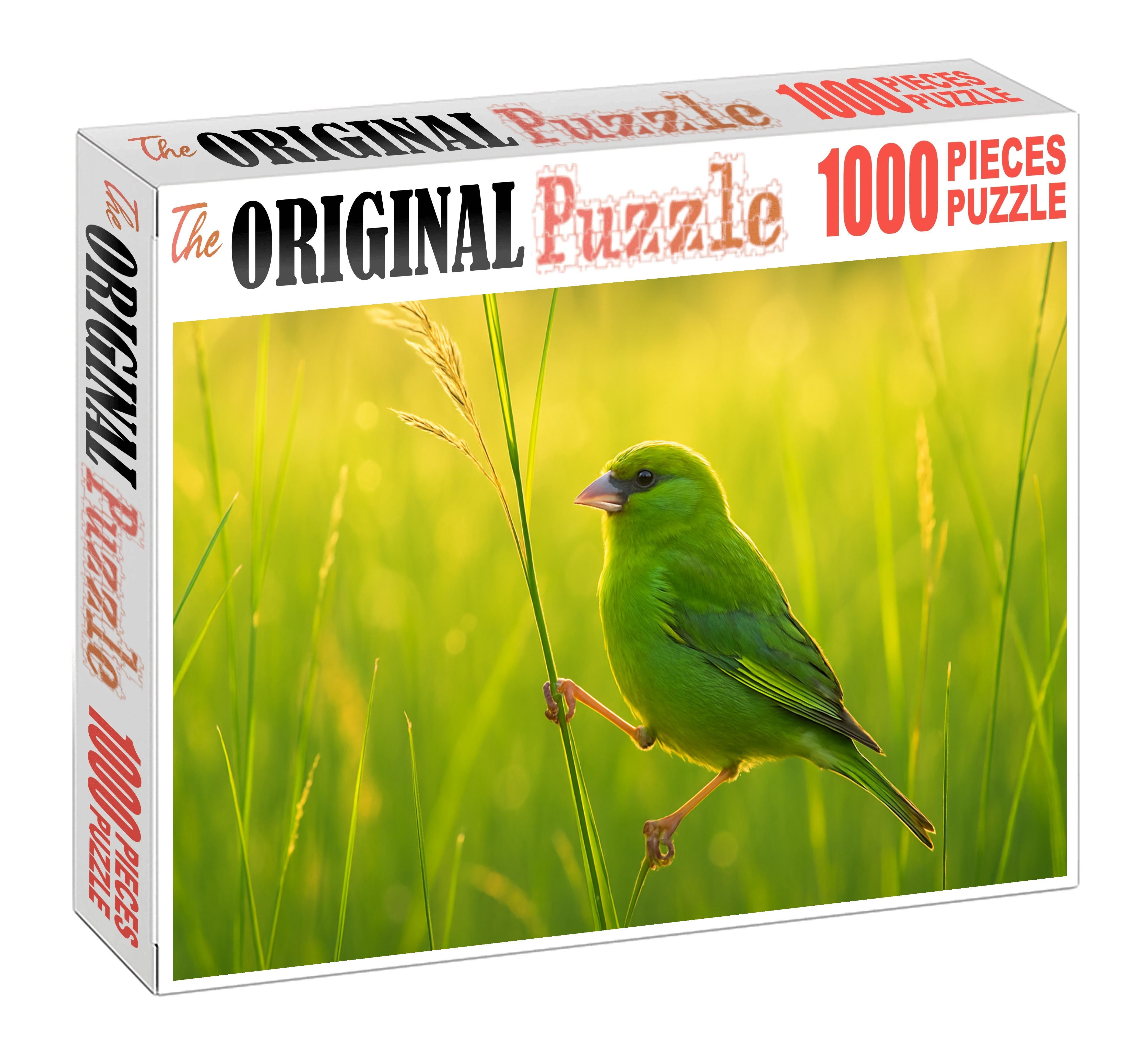 Emerald Finch Tiny Gem Of The Grasslands Puzzle Fun