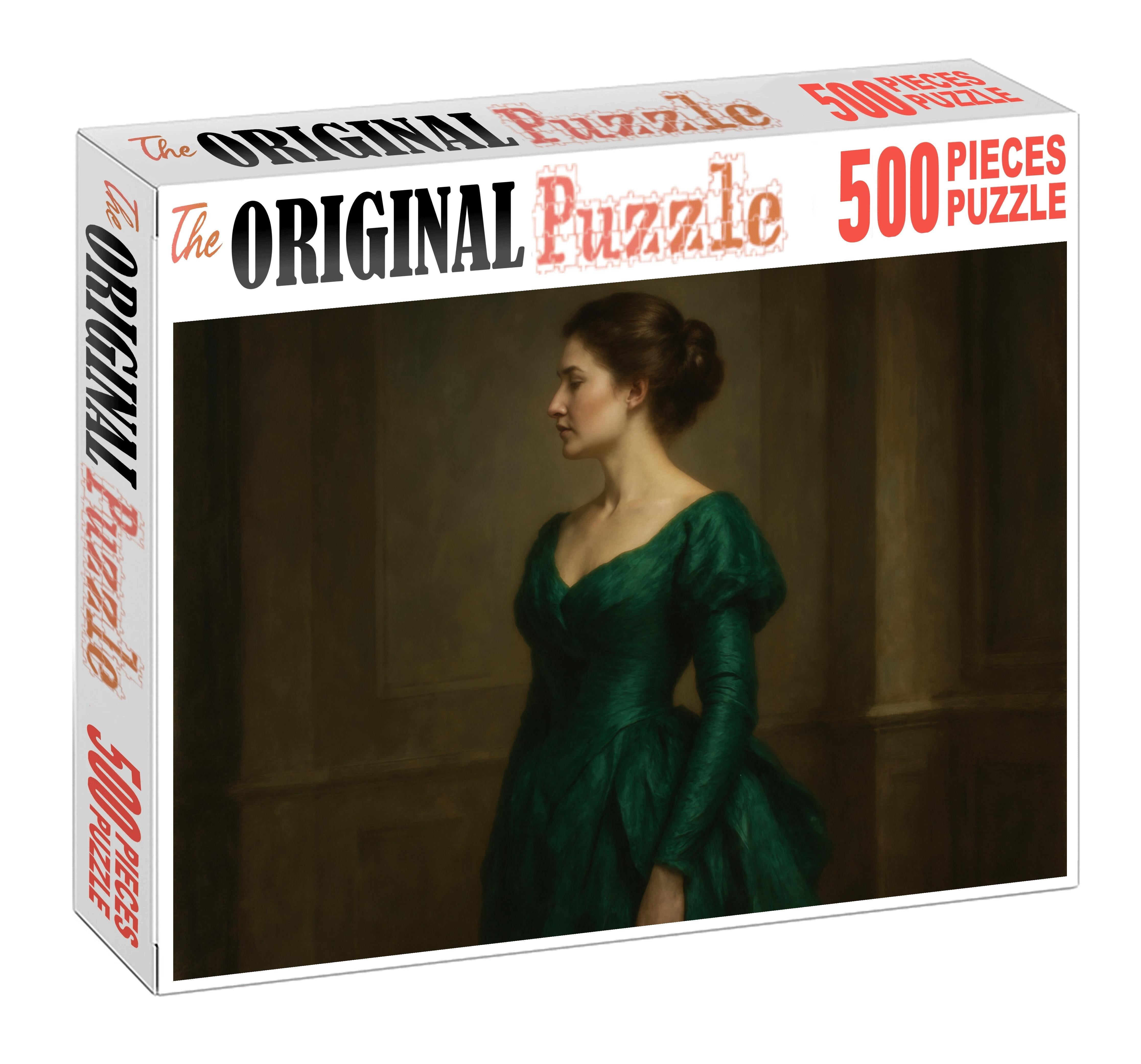Lady In A Green Dress 200 Piece Puzzle
