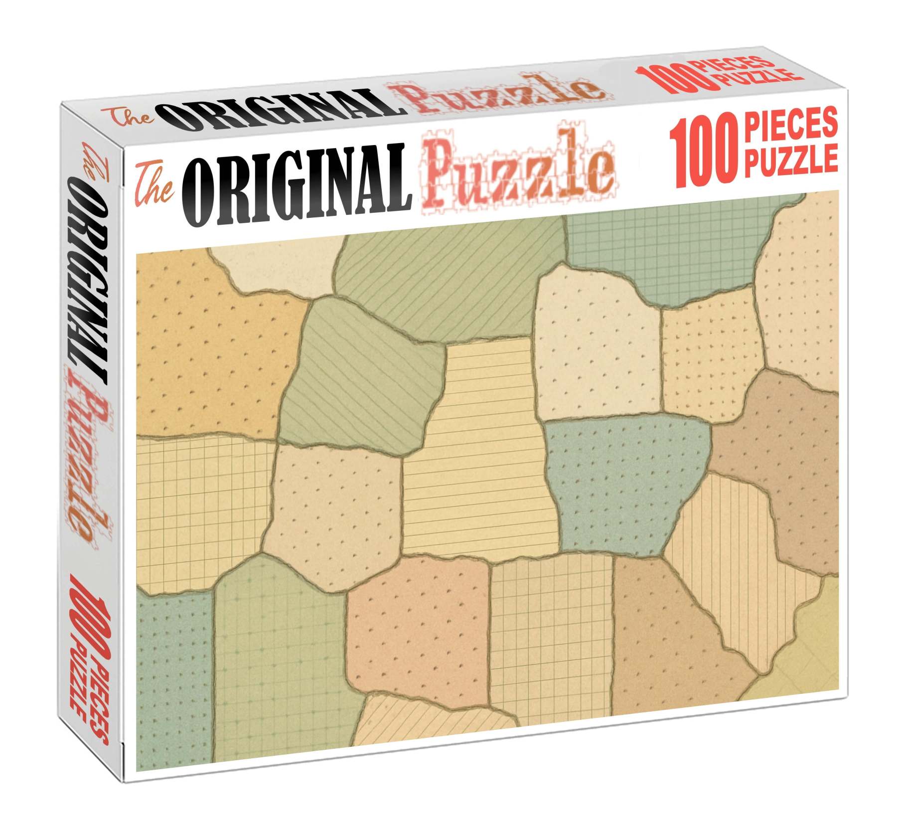 Soil Texture Mosaic With Hatch Overlay Premium Puzzle Pieces