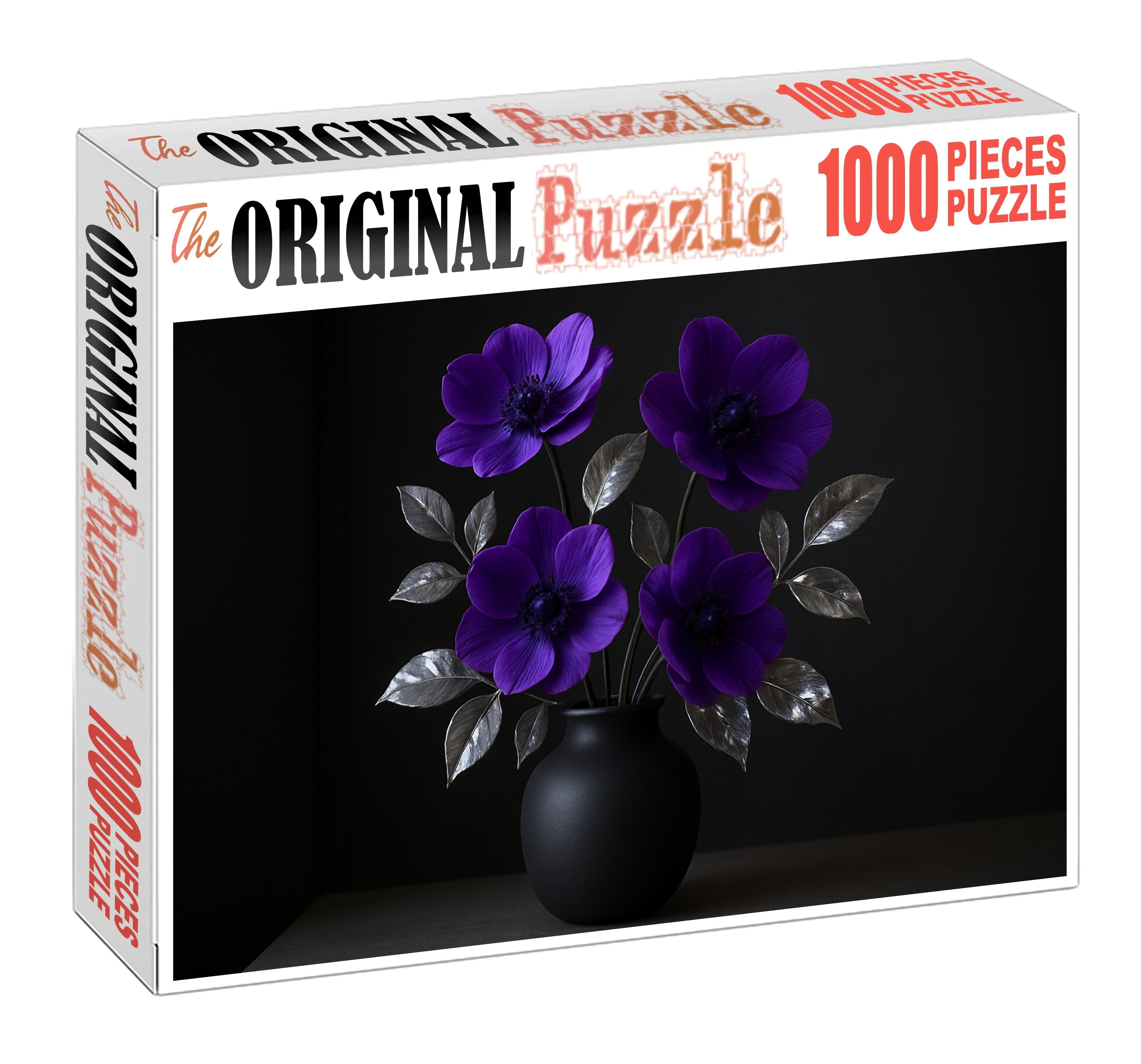 Twilight Violet And Silver Vase Ensemble 200 Piece Puzzle
