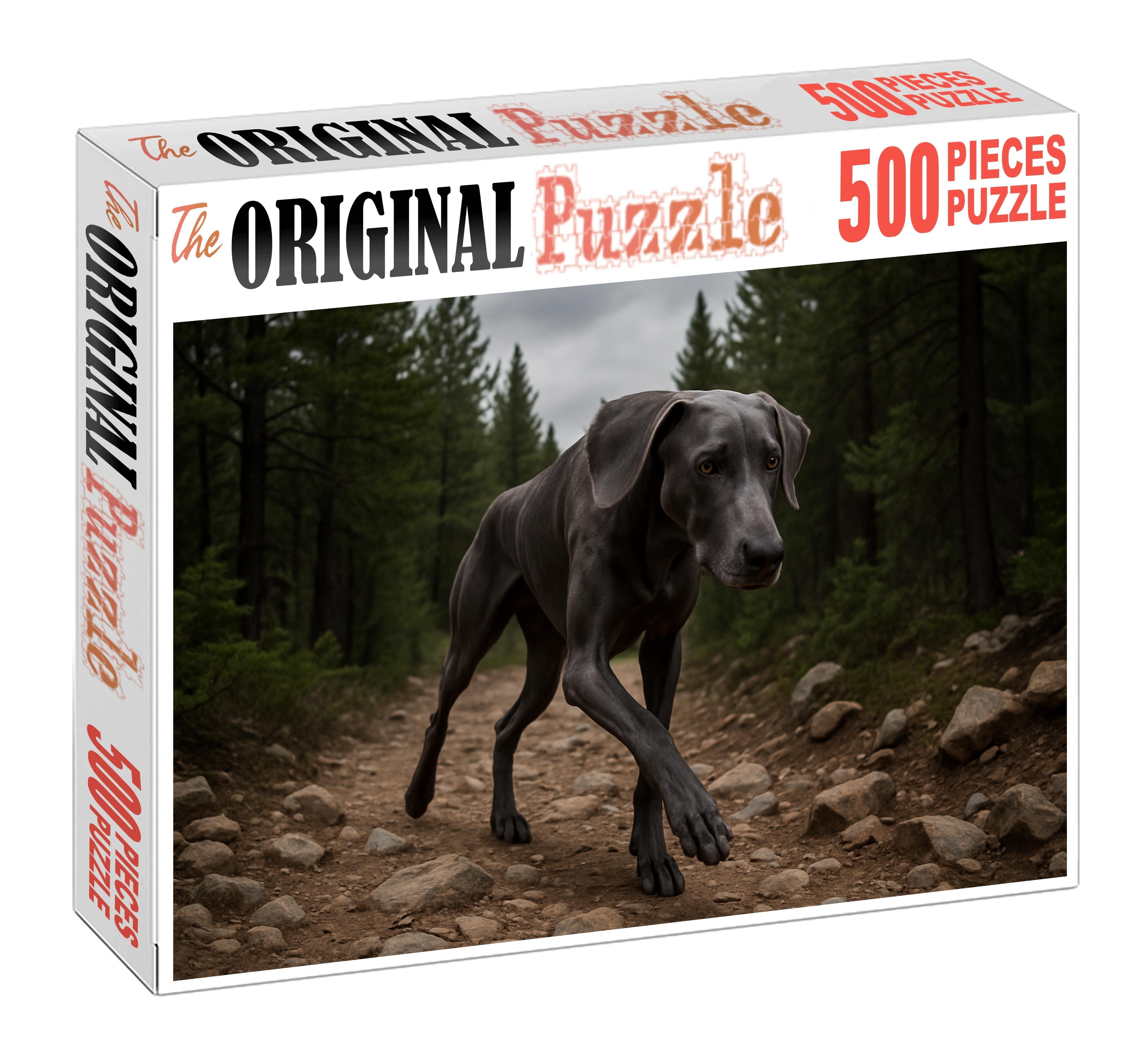 Smoky Ridge Silky Charcoal Gray Tracker With Agile Build Custom Jigsaw Puzzle