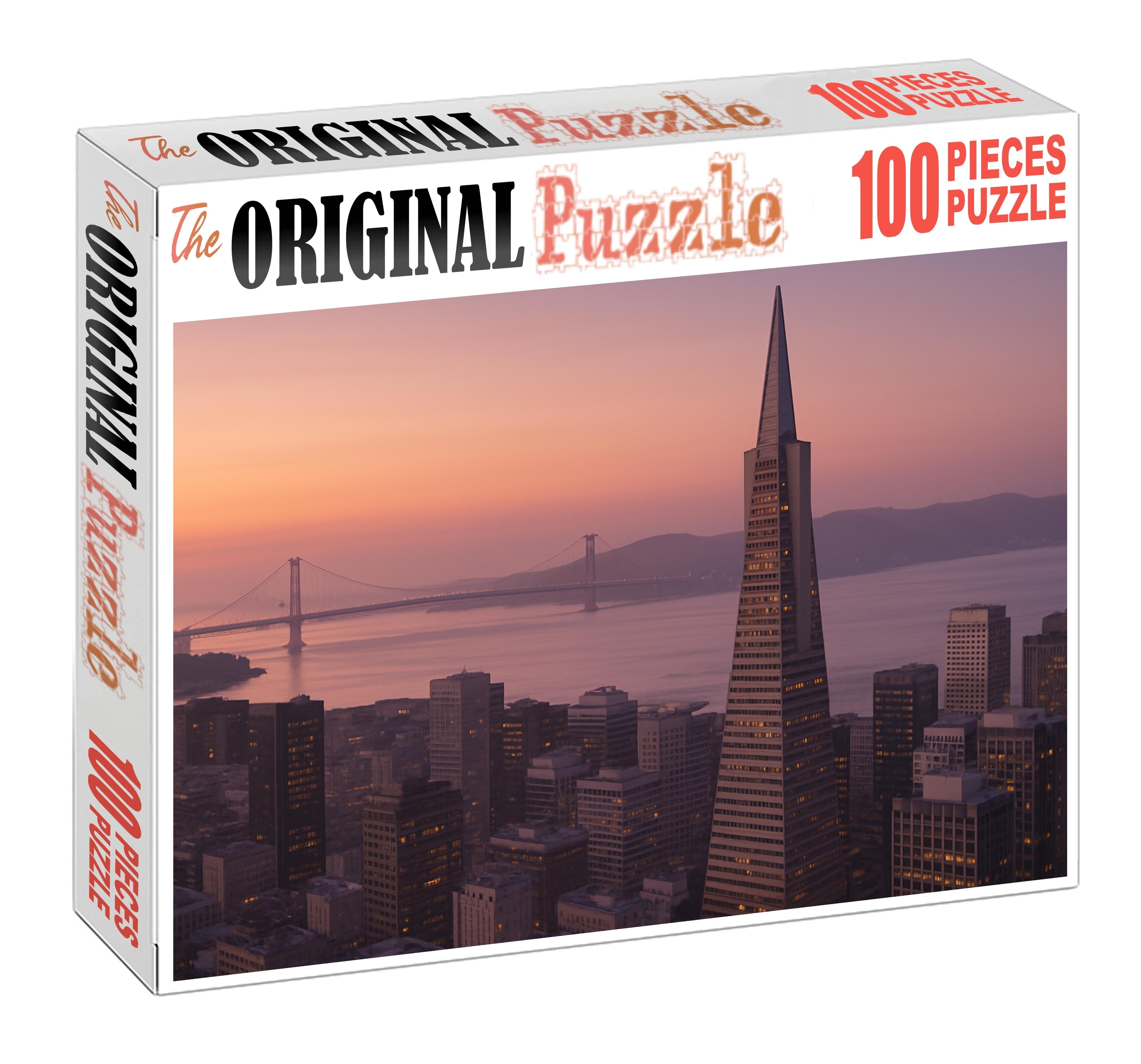 San Francisco Bay Skyline Famous For The Golden Gate Bridge And Transamerica Pyramid Easy Puzzles