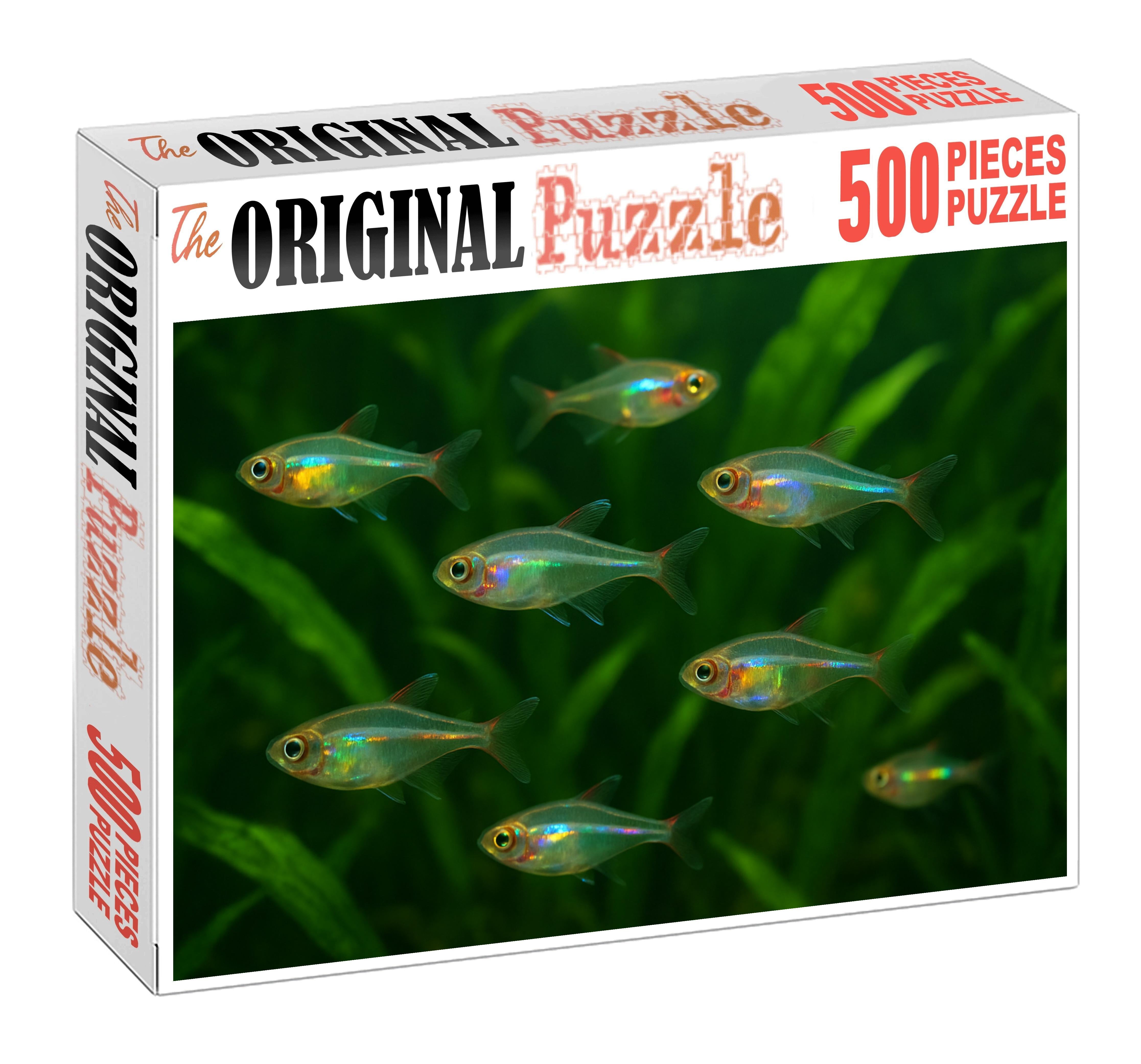 Iridescent Glassfish Transparent Body With Flickering Rainbow Highlights 200 Piece Puzzle