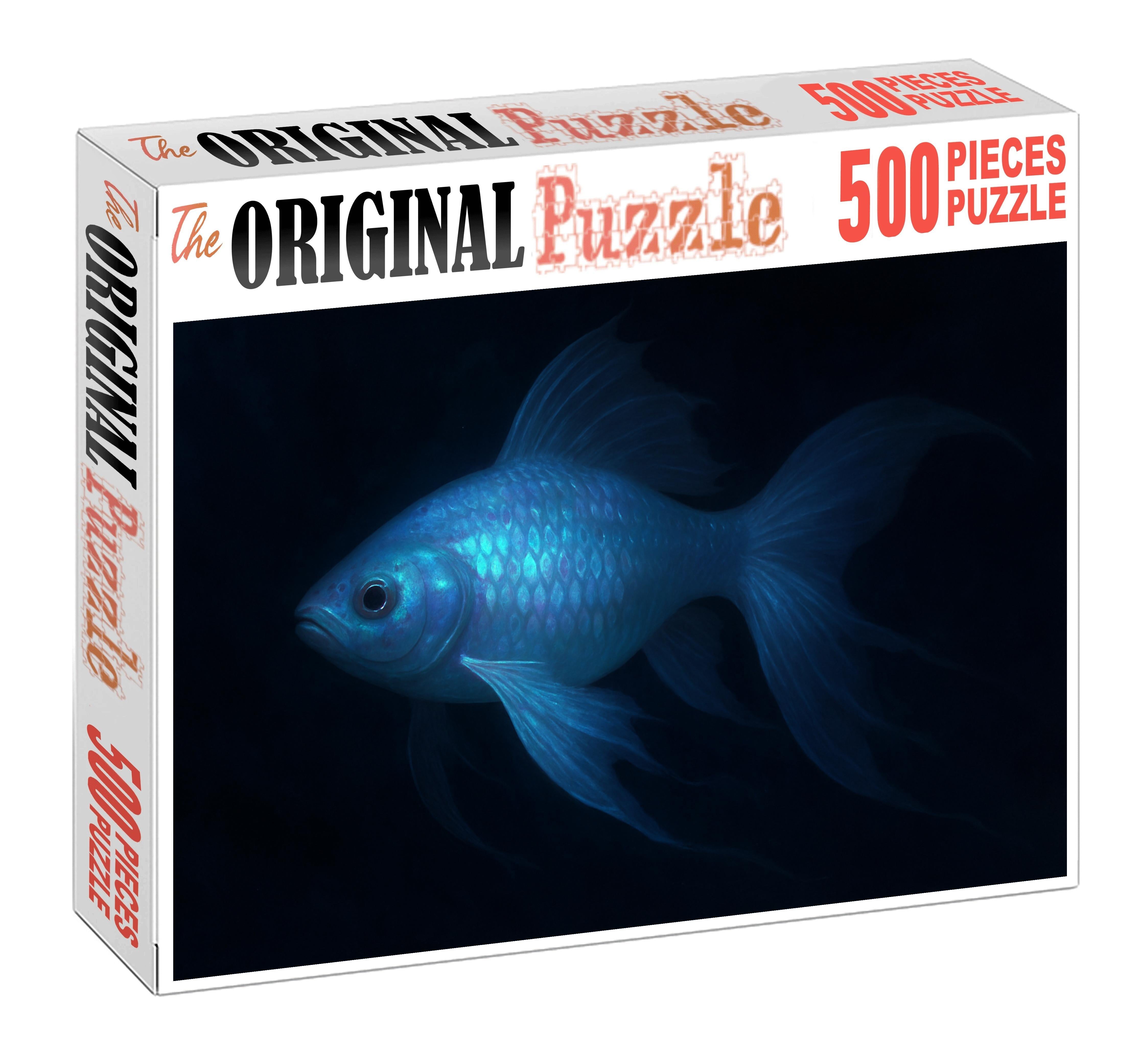 Opal Crest Fish Deep Water Species With Luminescent Scales And Intricate Fins Custom Jigsaw Puzzle