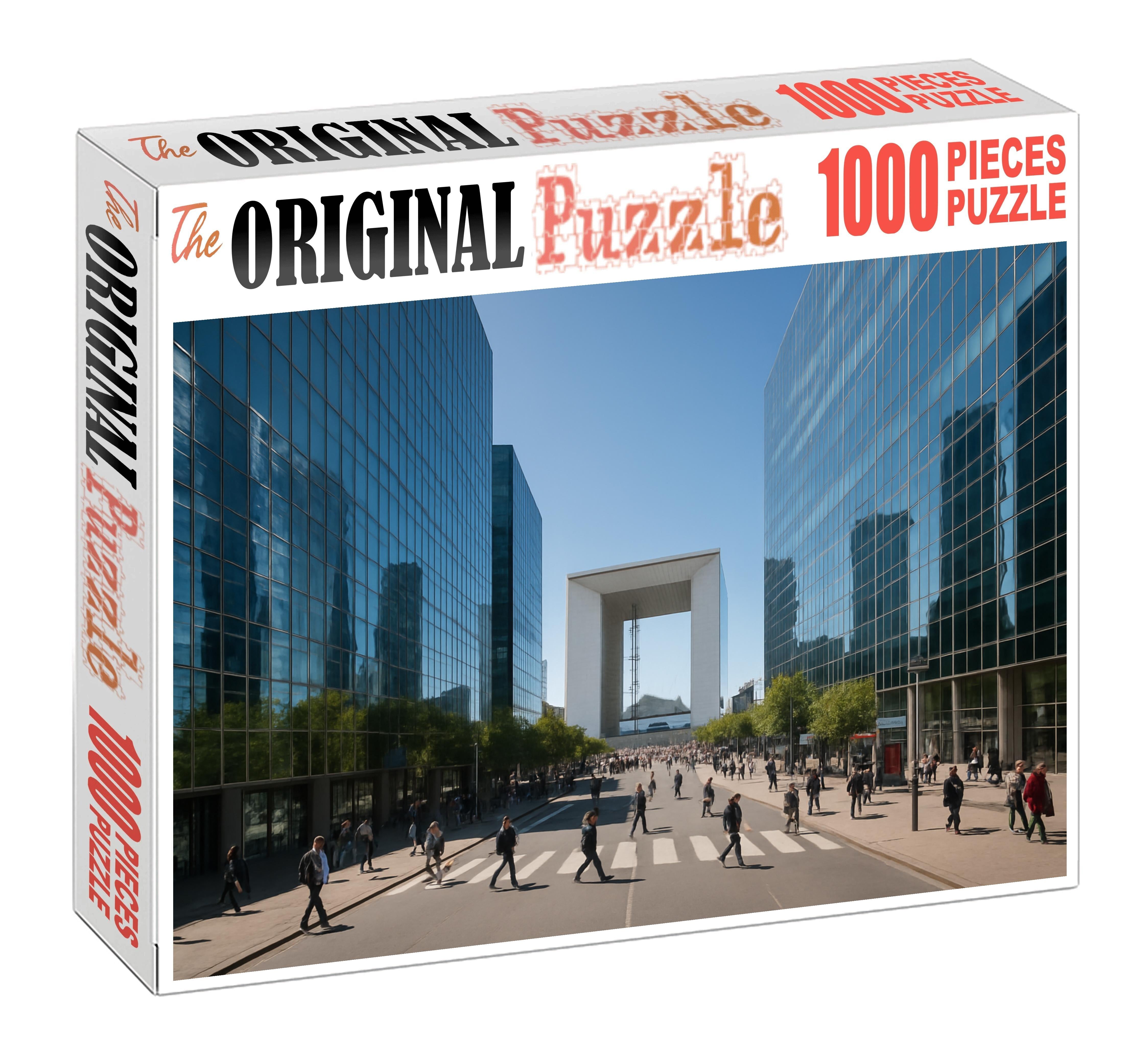 Paris La Dfense Skyline Europes Premier Business District Featuring The Grande Arche Family Puzzles