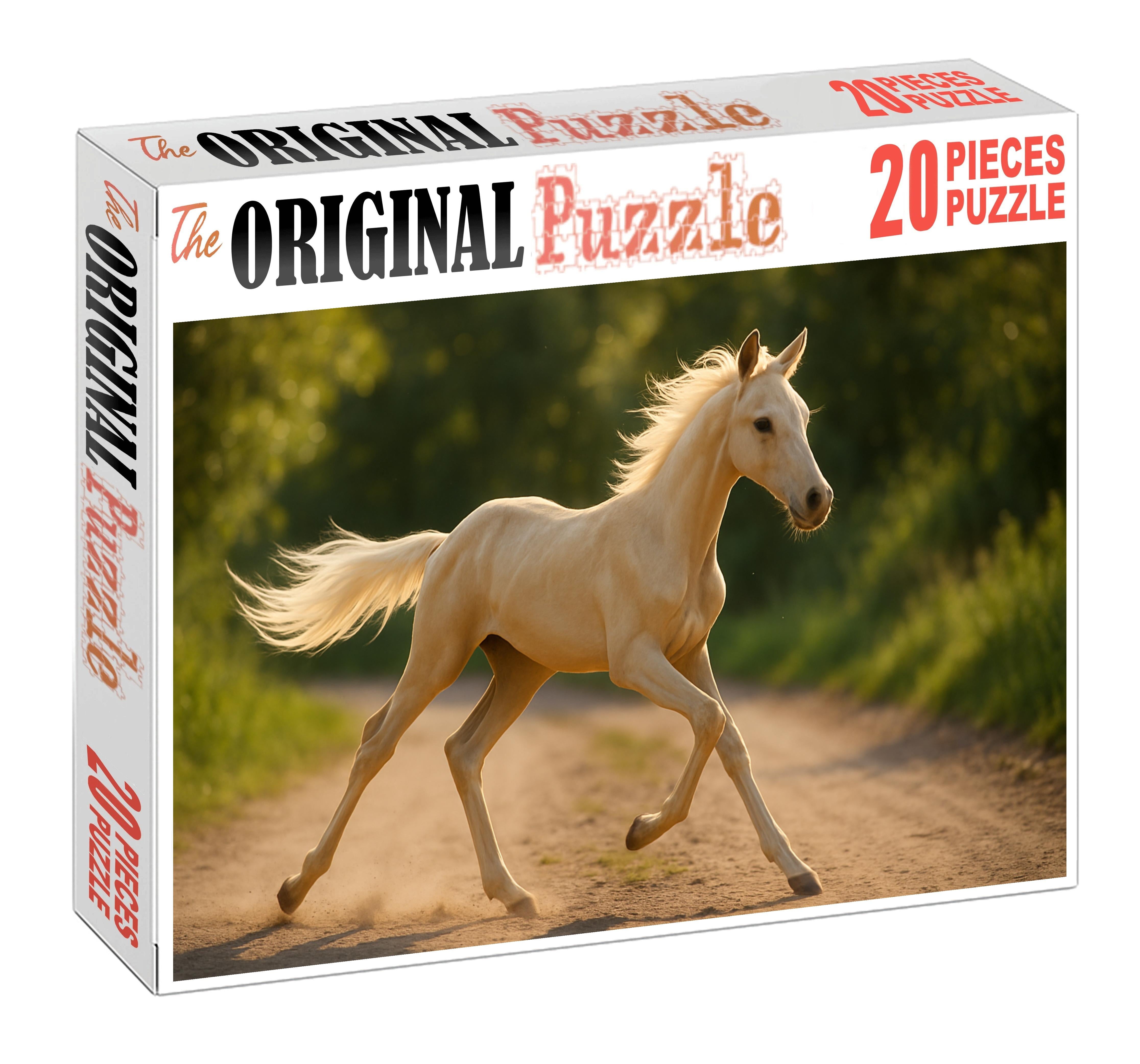 Ivory Star Runner Sleek Palomino Thoroughbred Colt 500 Piece Puzzle