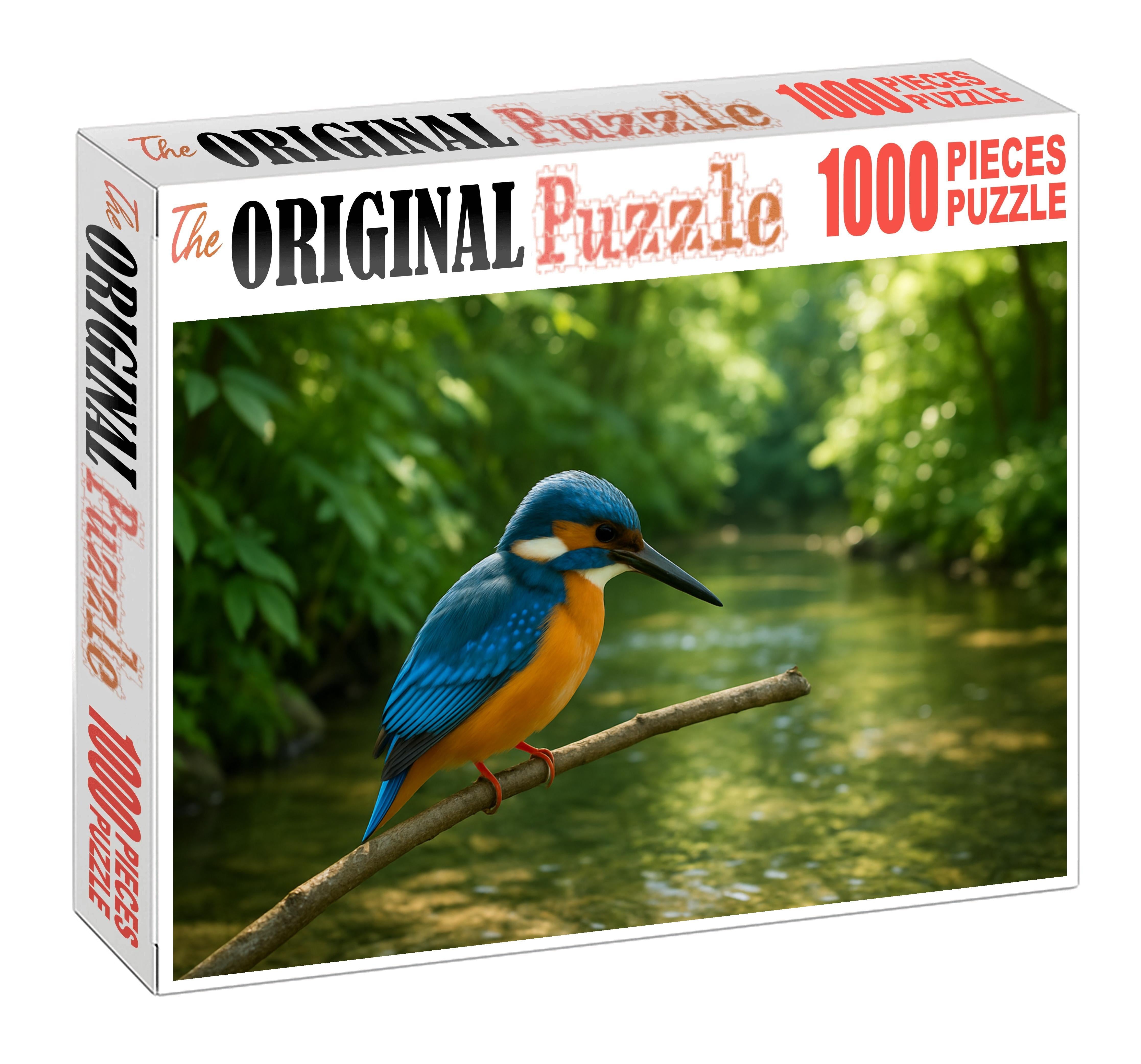 Azure Kingfisher The Vibrant Water's Jewel Unique Puzzle Design