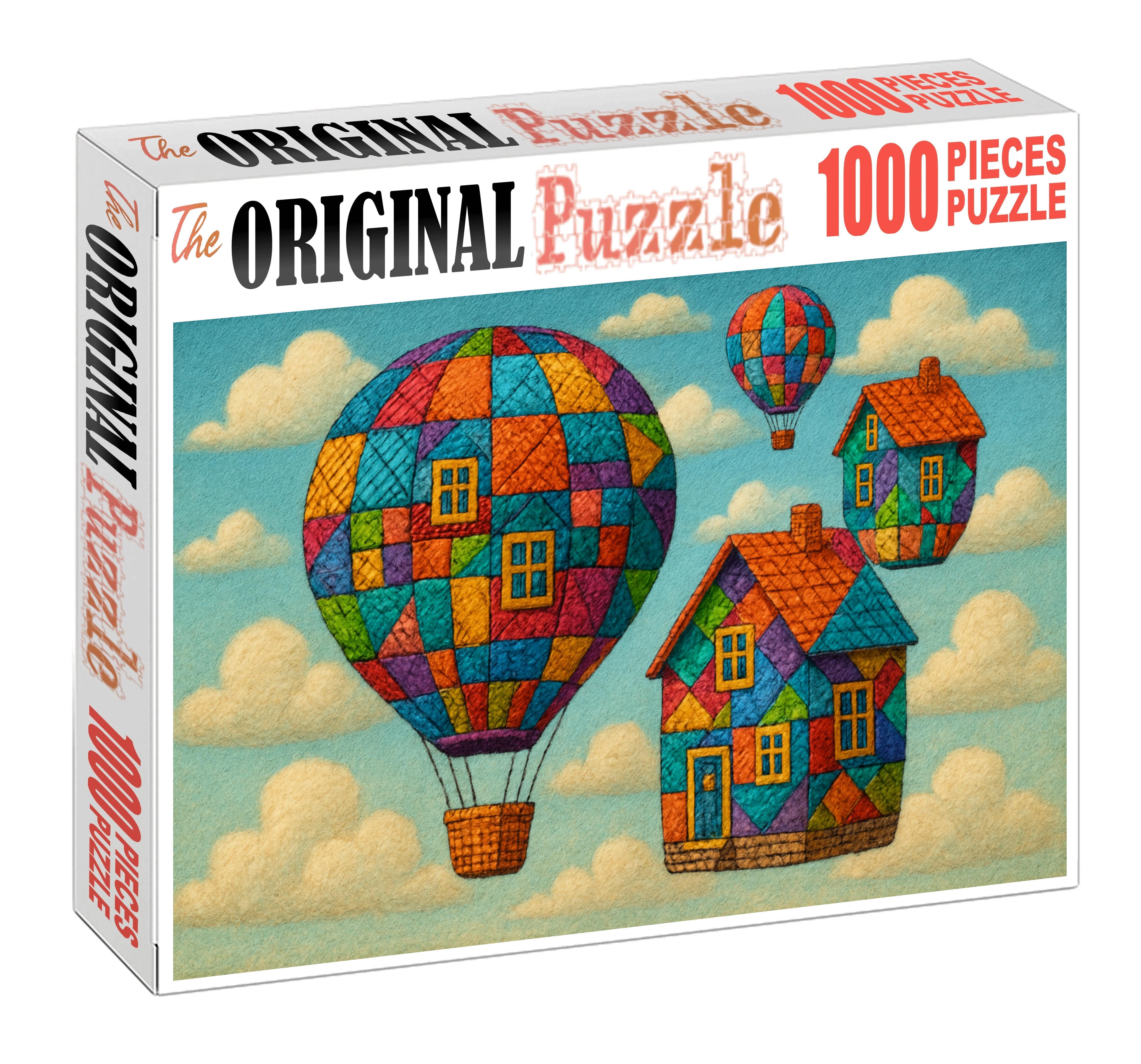 Patchwork Balloon Village 50 Piece Puzzle