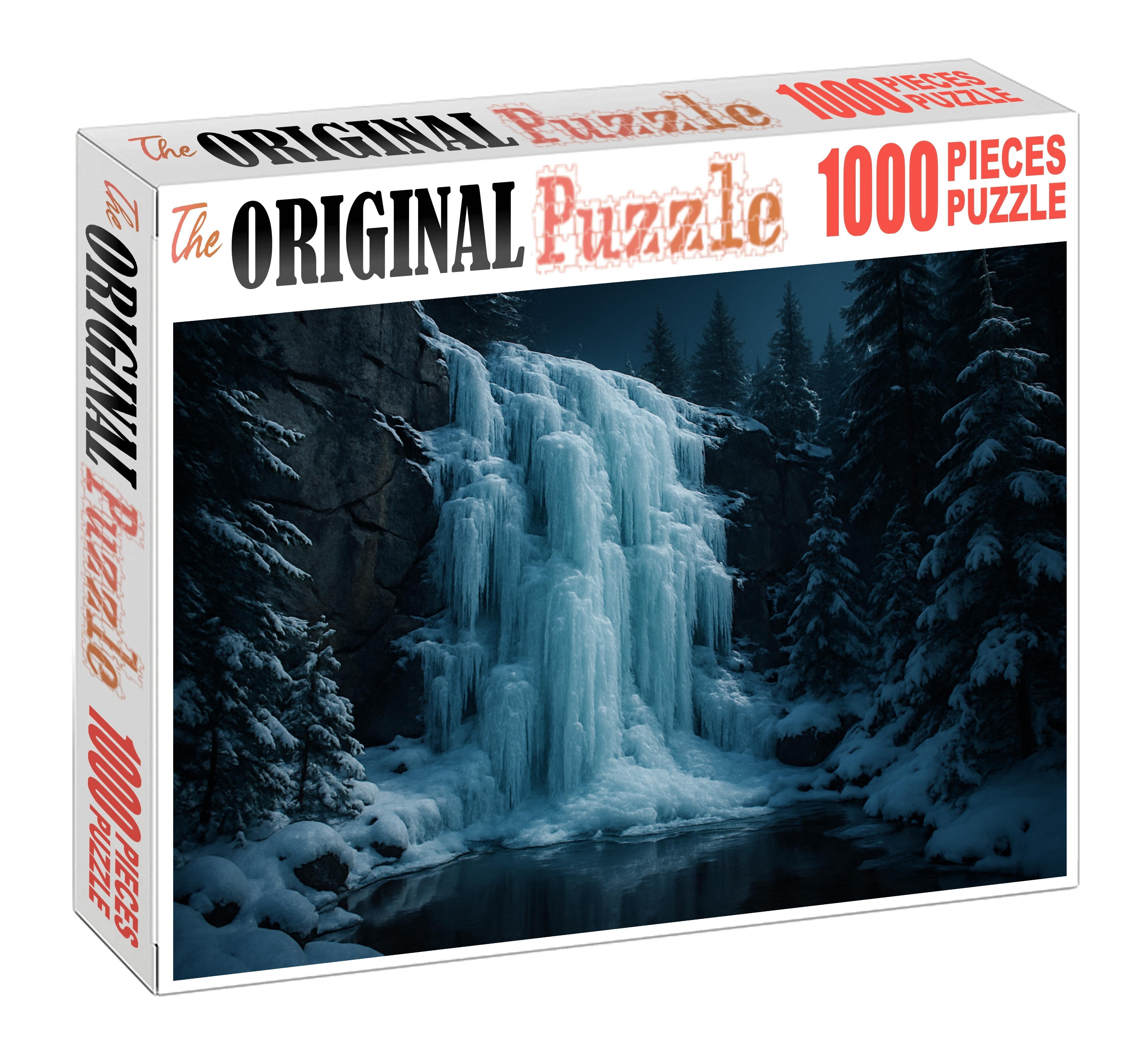 Moonlit Glacier Spill Premium Puzzle Pieces