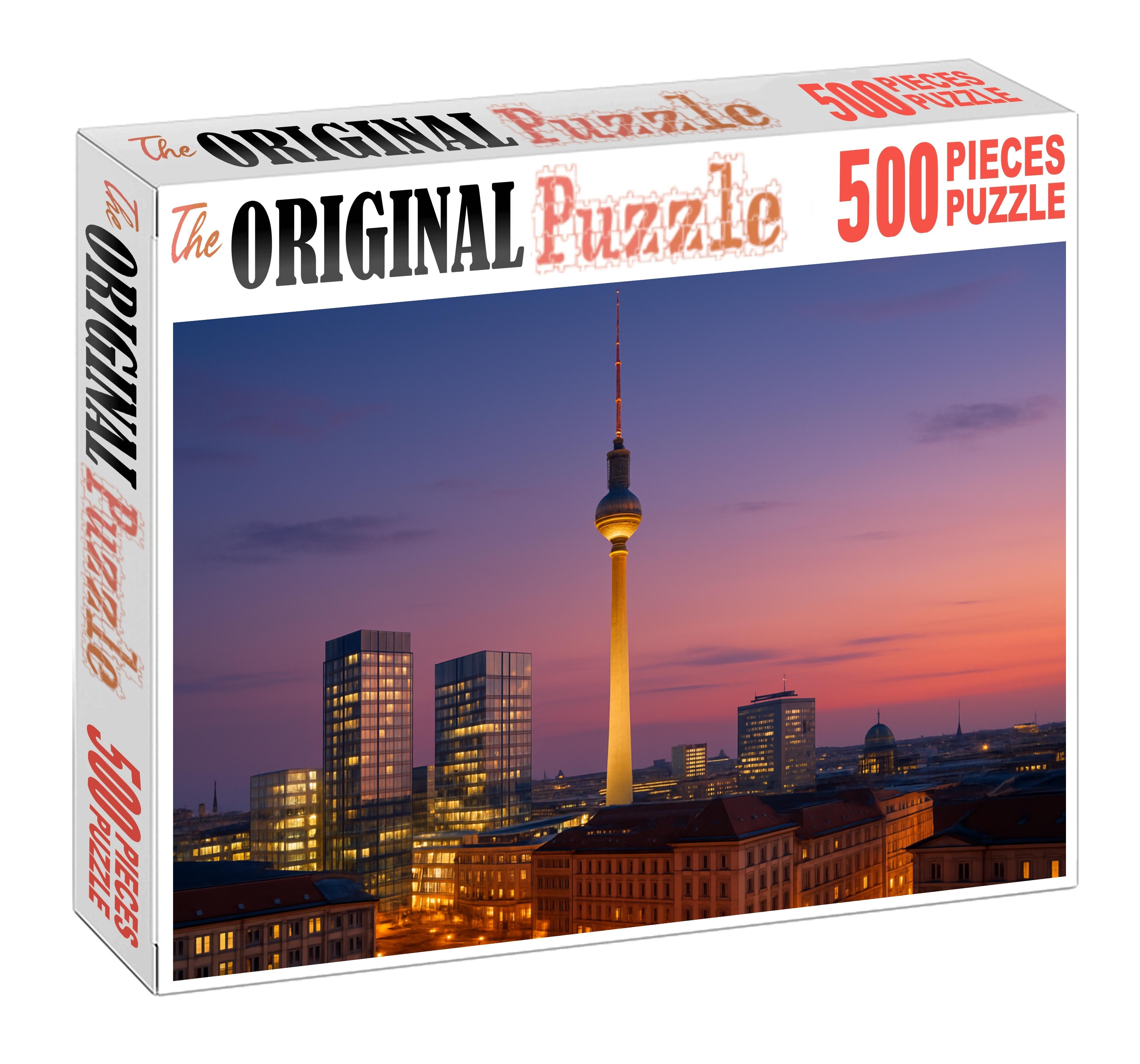 Berlin Skyline Post-reunification Growth With The Berlin Tv Tower Mini Puzzle