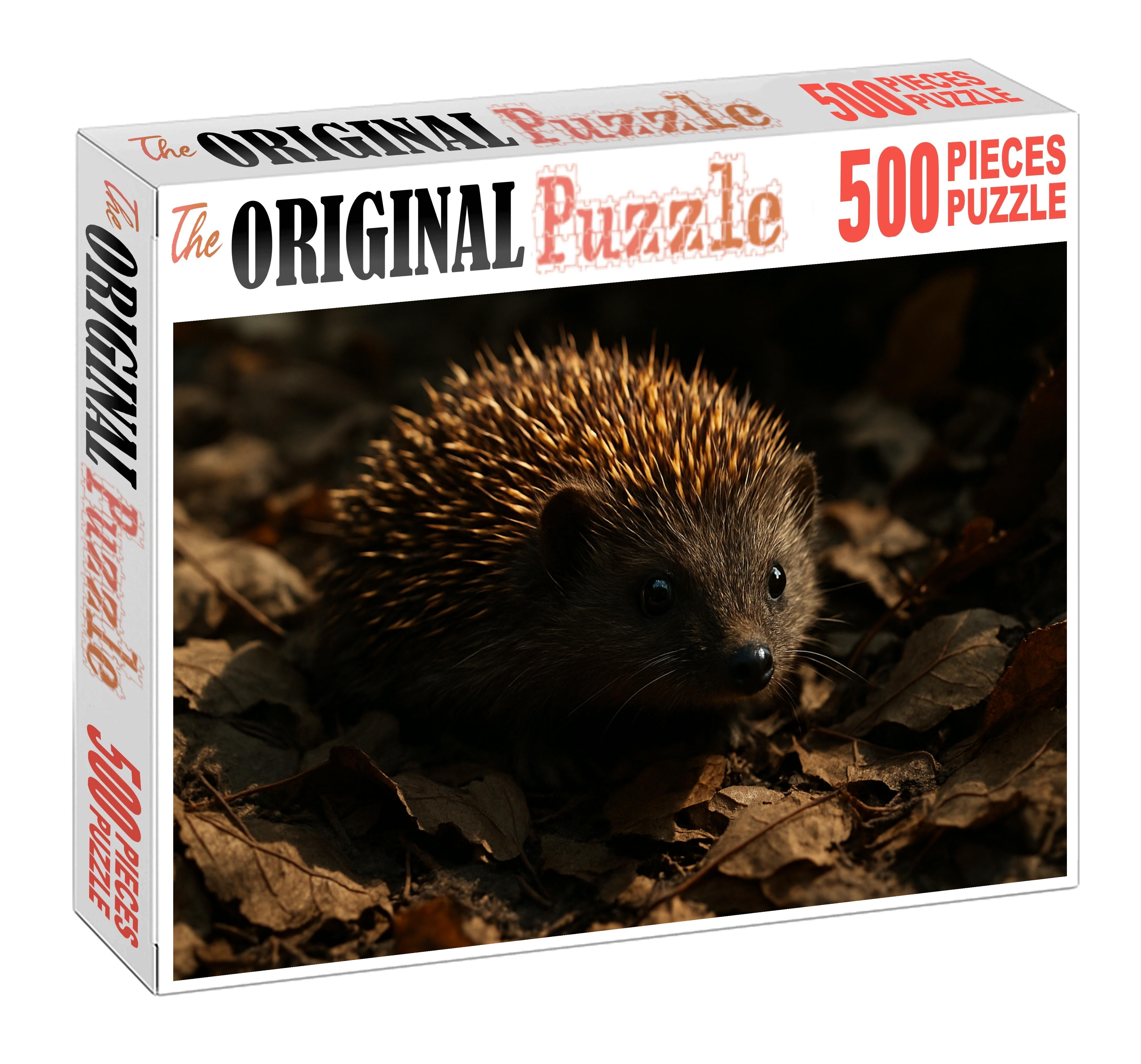Amber Thorn Beast Compact Forest Dweller with Protective Spiny Hide and Keen Olfactory Senses Wooden Jigsaw Puzzle puzzle