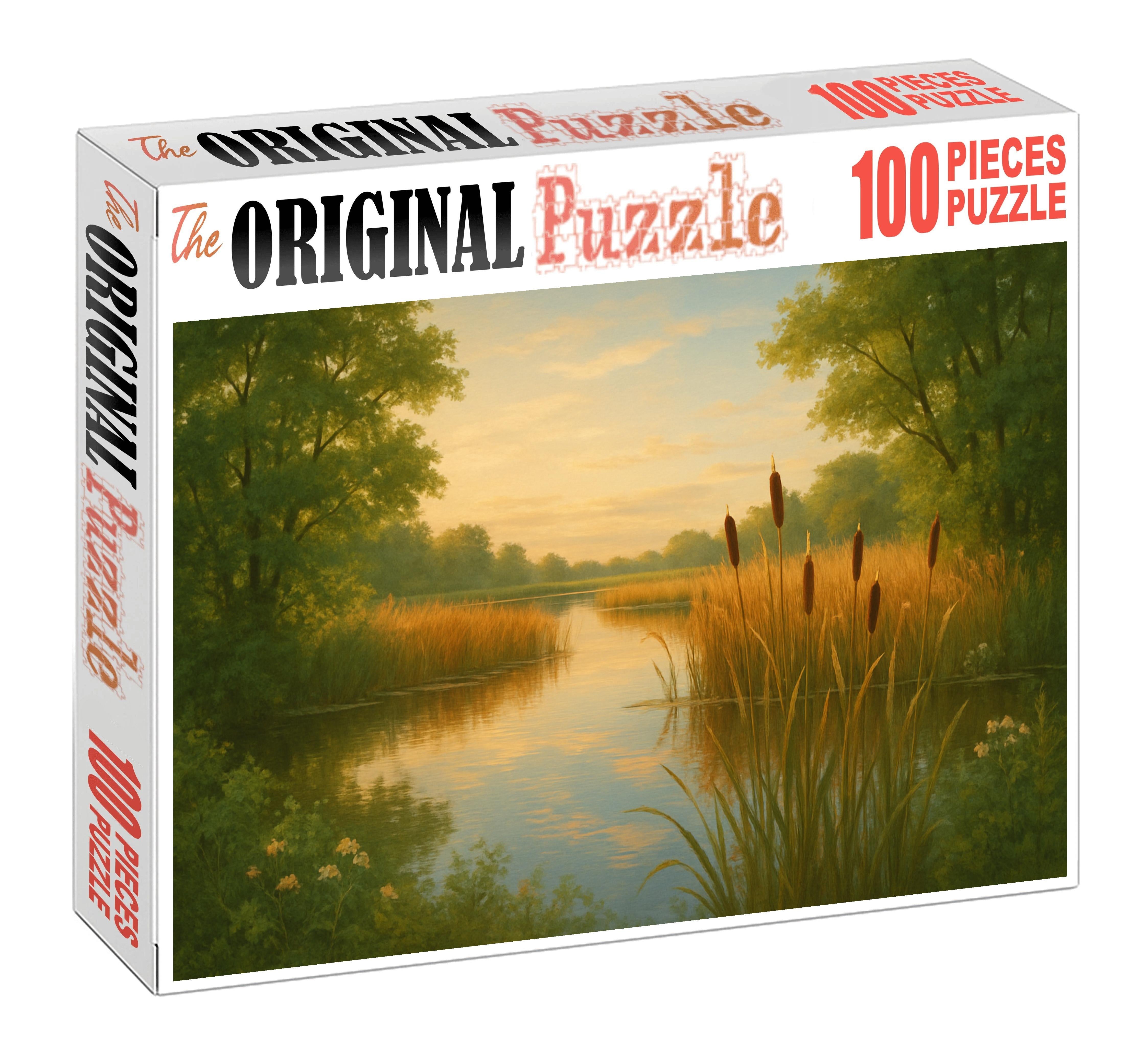 Golden Marsh Reflections Puzzle For Kids