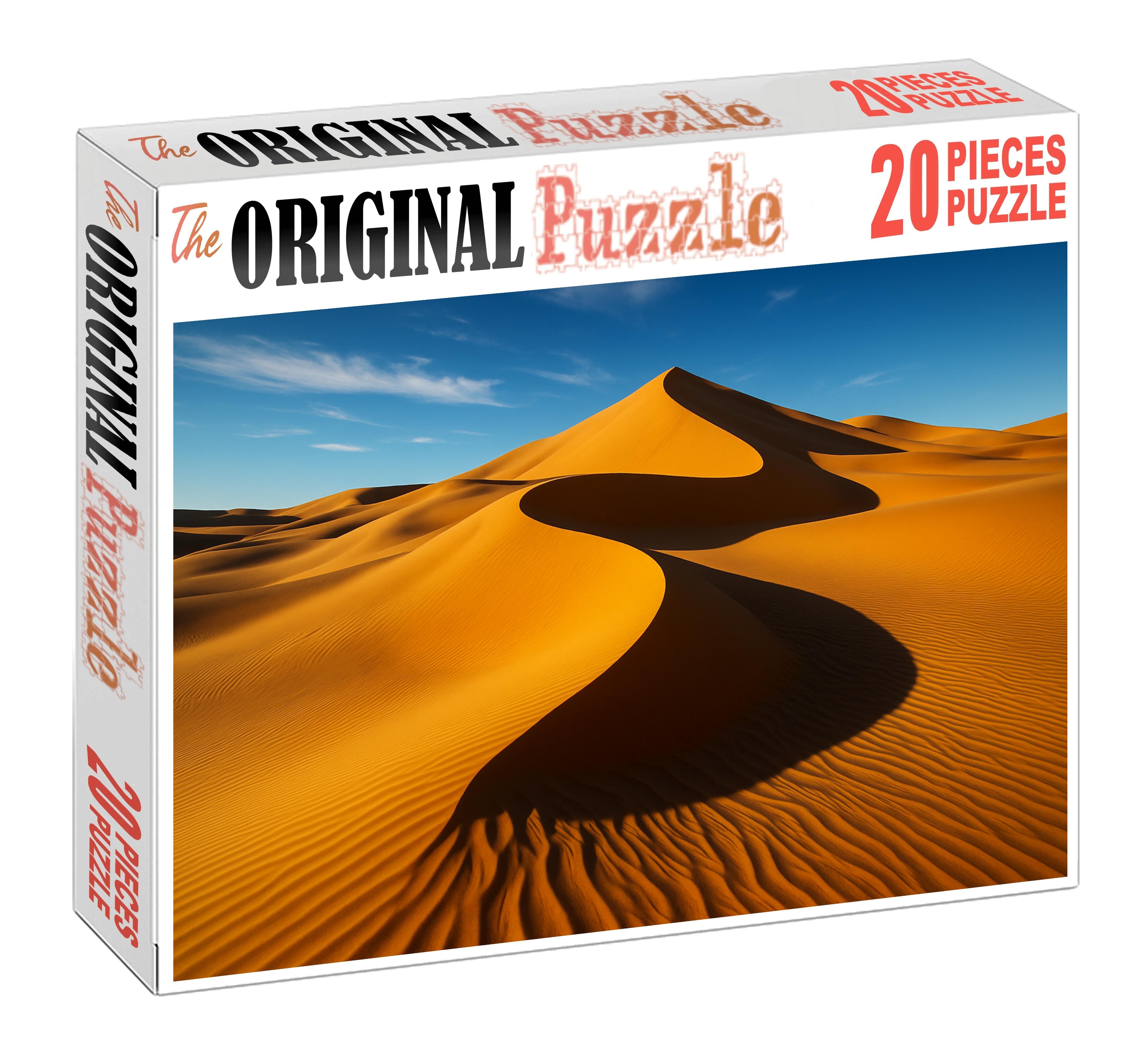 Amber Spiral Dunes Twisting Ridges Beneath A Blazing Sun 500 Piece Puzzle