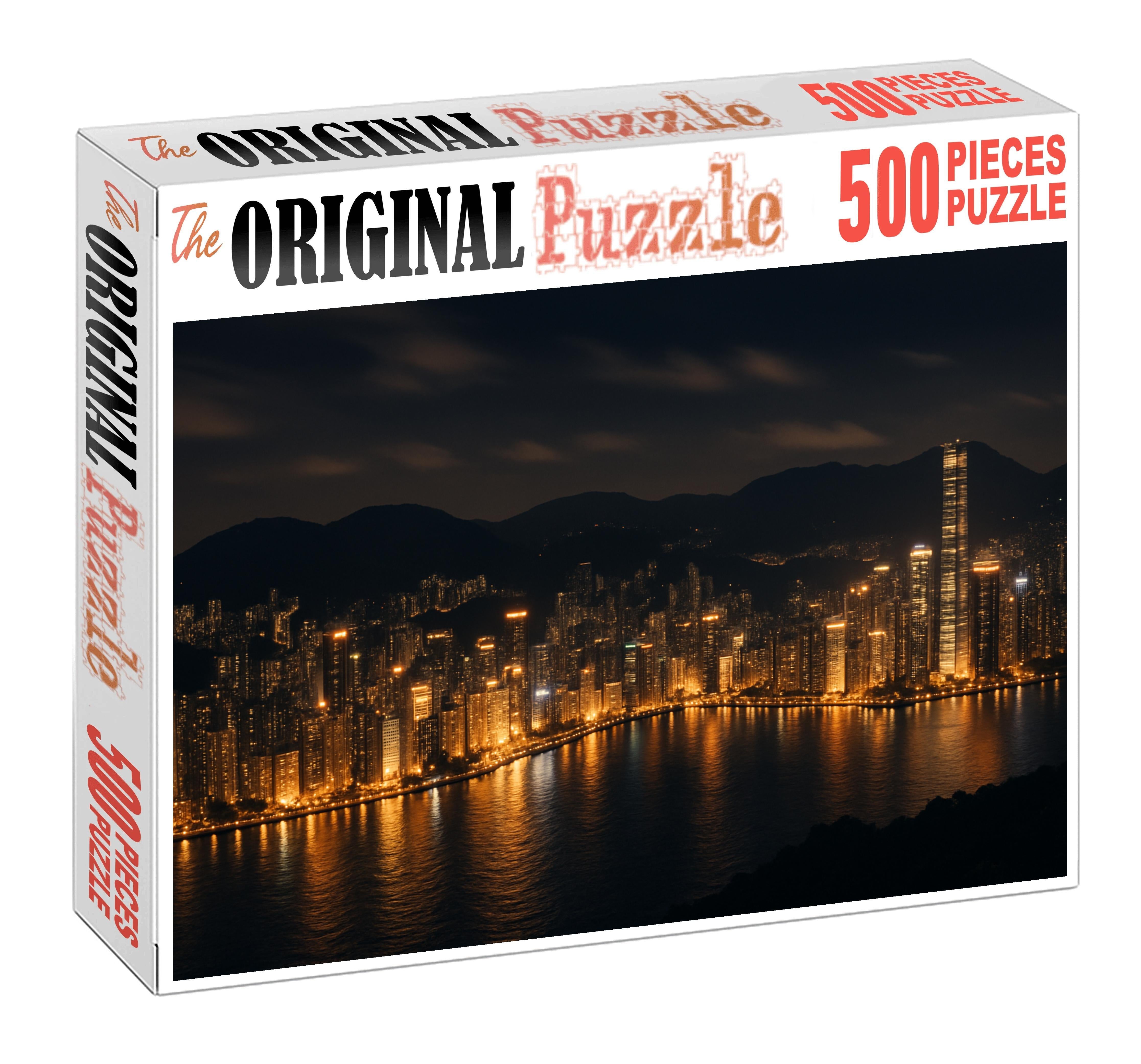 Hong Kong Central Skyline Ranked Asias Top Iconic Profile 100 Piece Puzzle