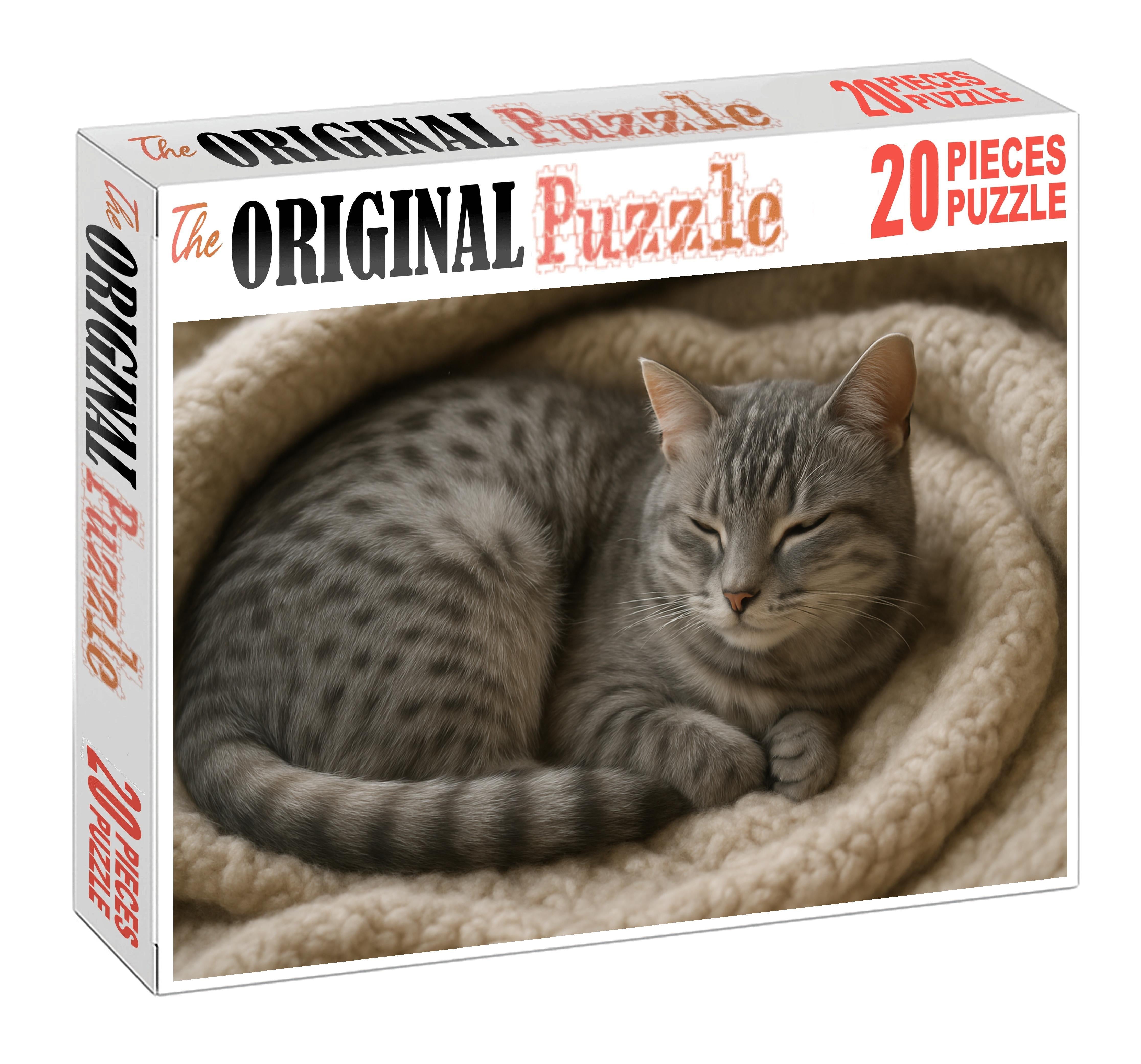 Shadow Mottle Mysterious Grey Spotted Mediumhair With Soft Temperament Premium Puzzle Pieces