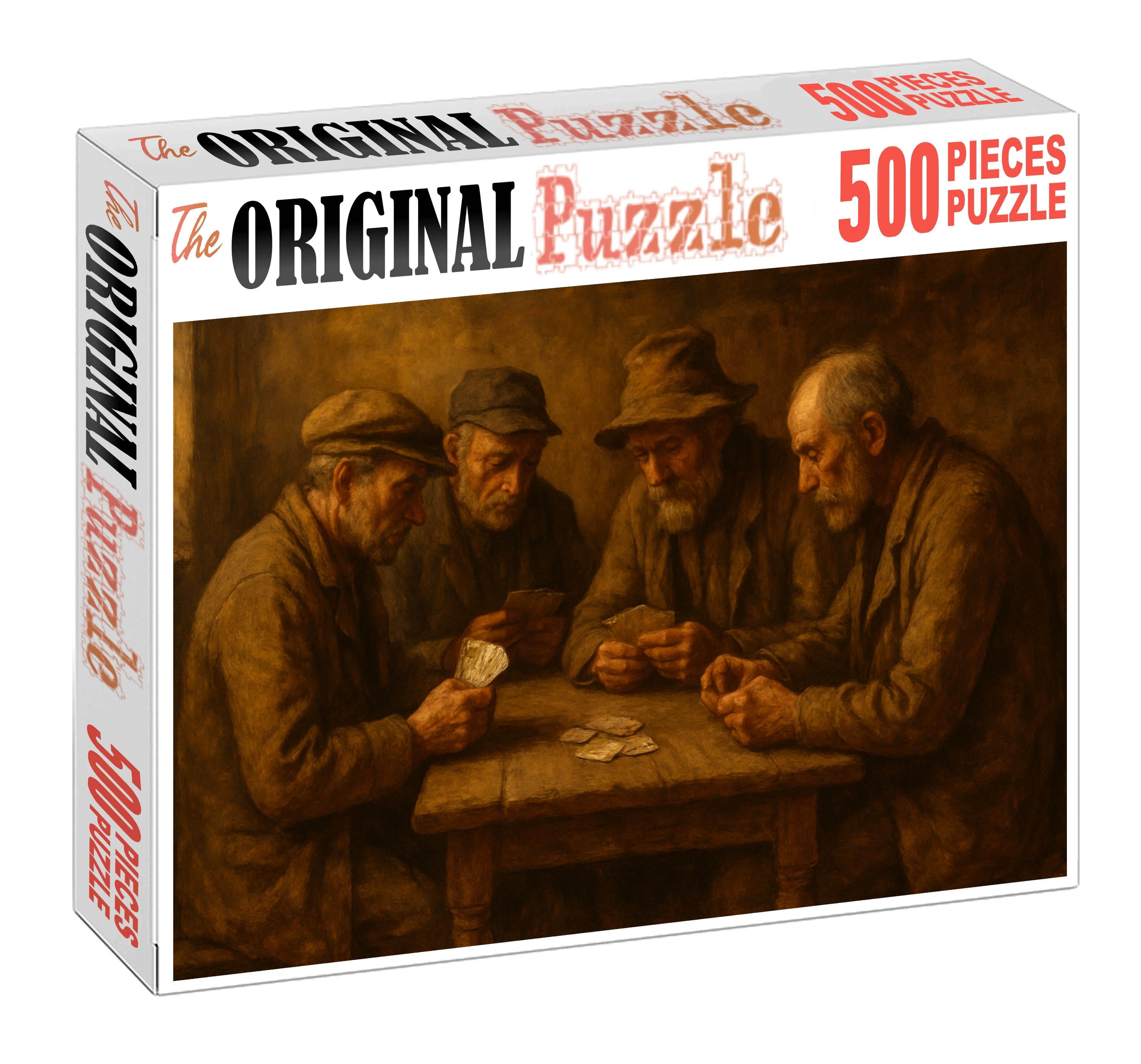 The Card Players Quiet Contest Premium Puzzle Pieces