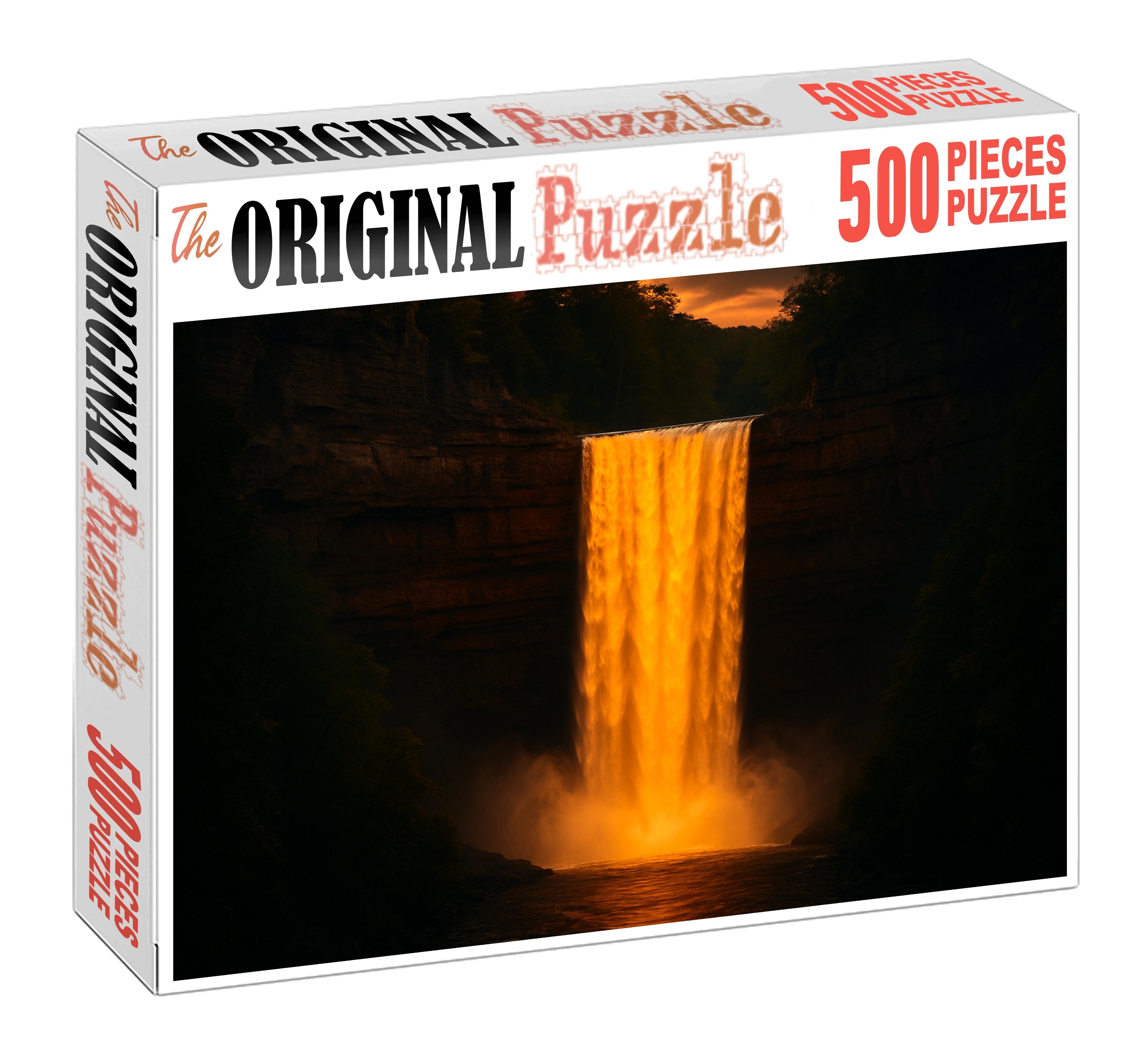 Golden Sundown Plunge Large Format Puzzle