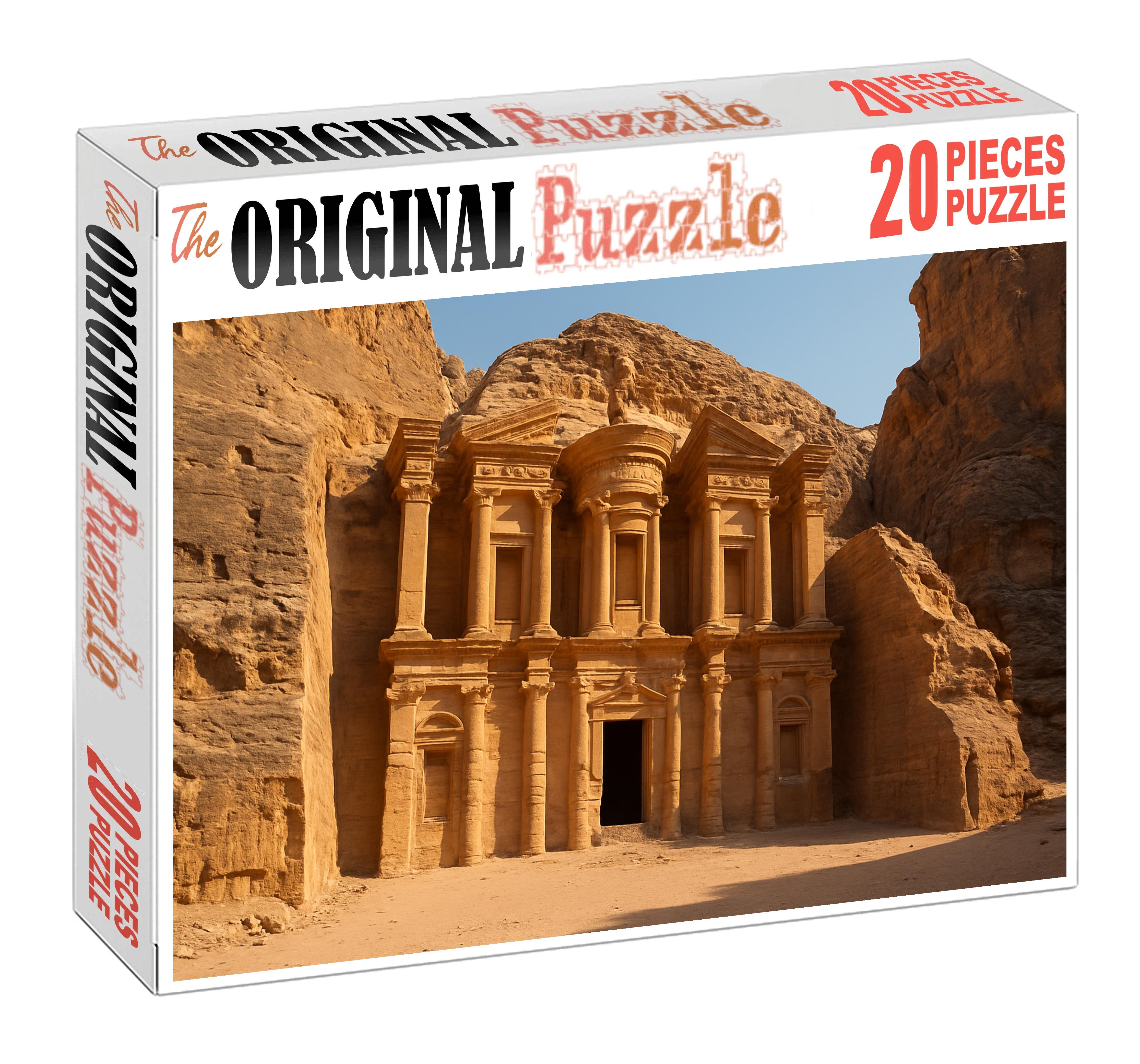 Petra Treasury Wadi Musa Jordan Identified By 8011 Globally As A Rose-red Sandstone Wonder Unique Puzzle Design