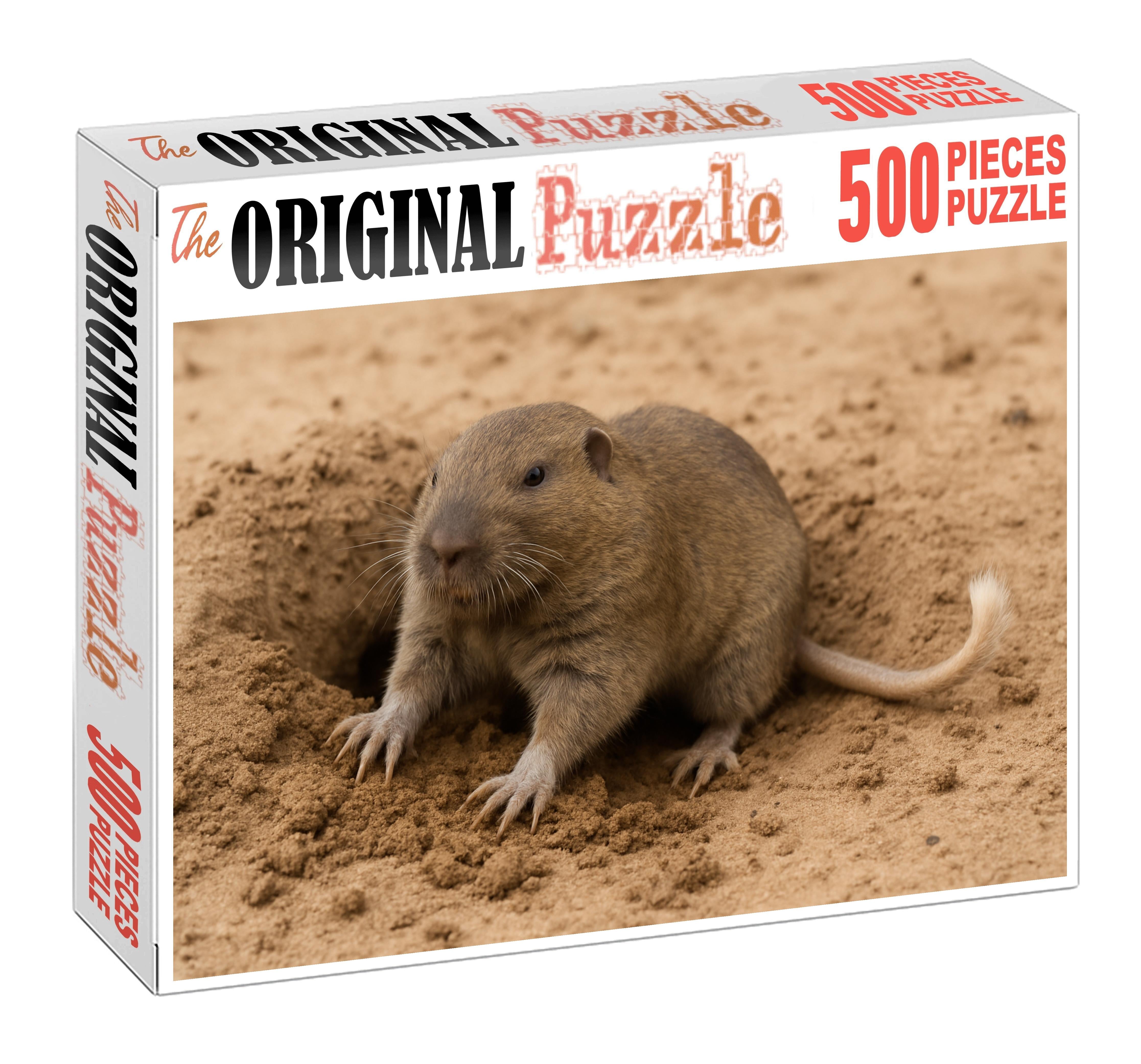 Ivory-tailed Burrower Compact Rodent With Strong Claws And Long Tail Puzzle Fun