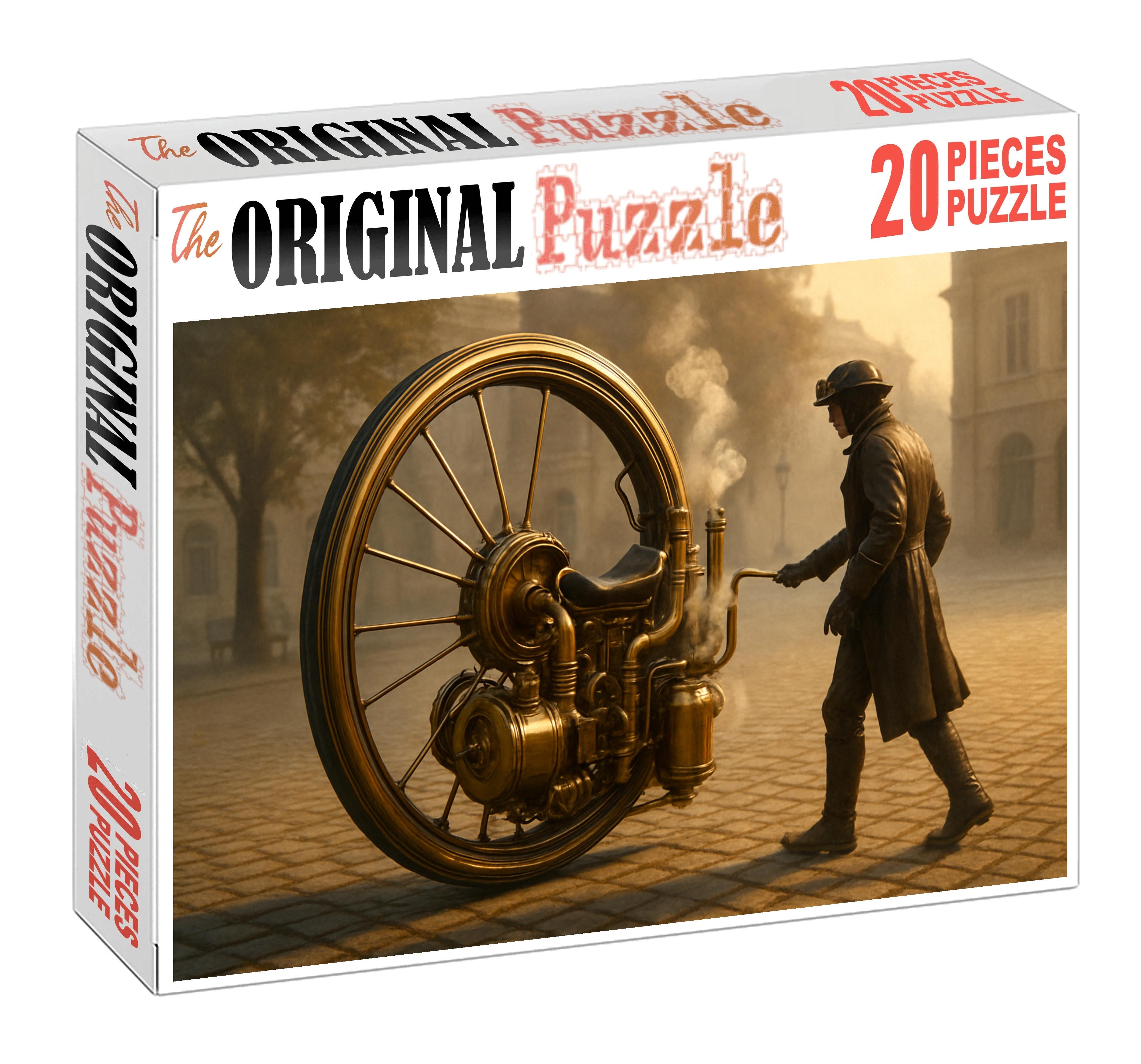 Retro-futuristic Steam-powered Monocycle 500 Piece Puzzle