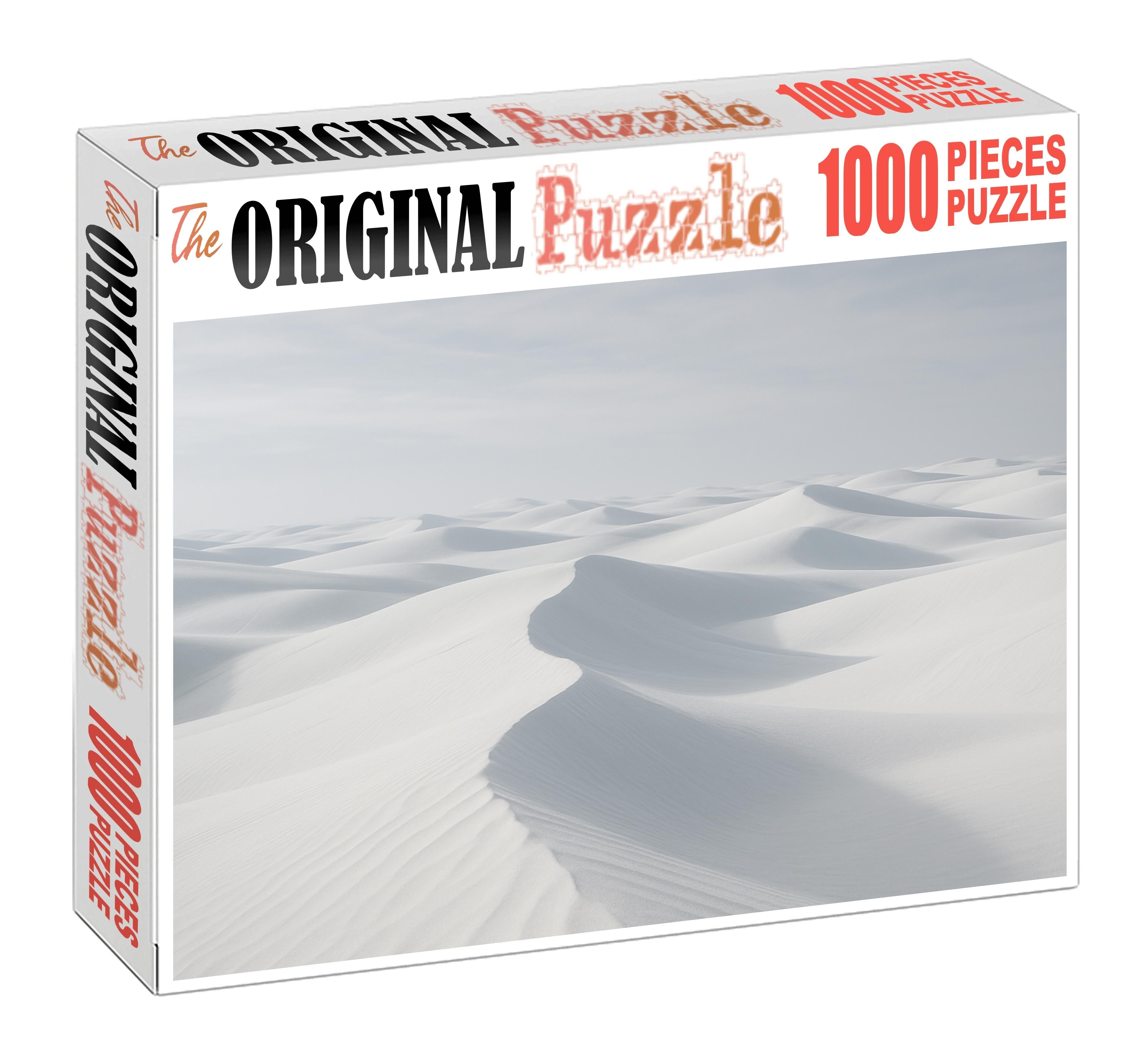 Quartz Vein Sands Pristine White Dunes Under Soft Noon Light Premium Puzzle Pieces