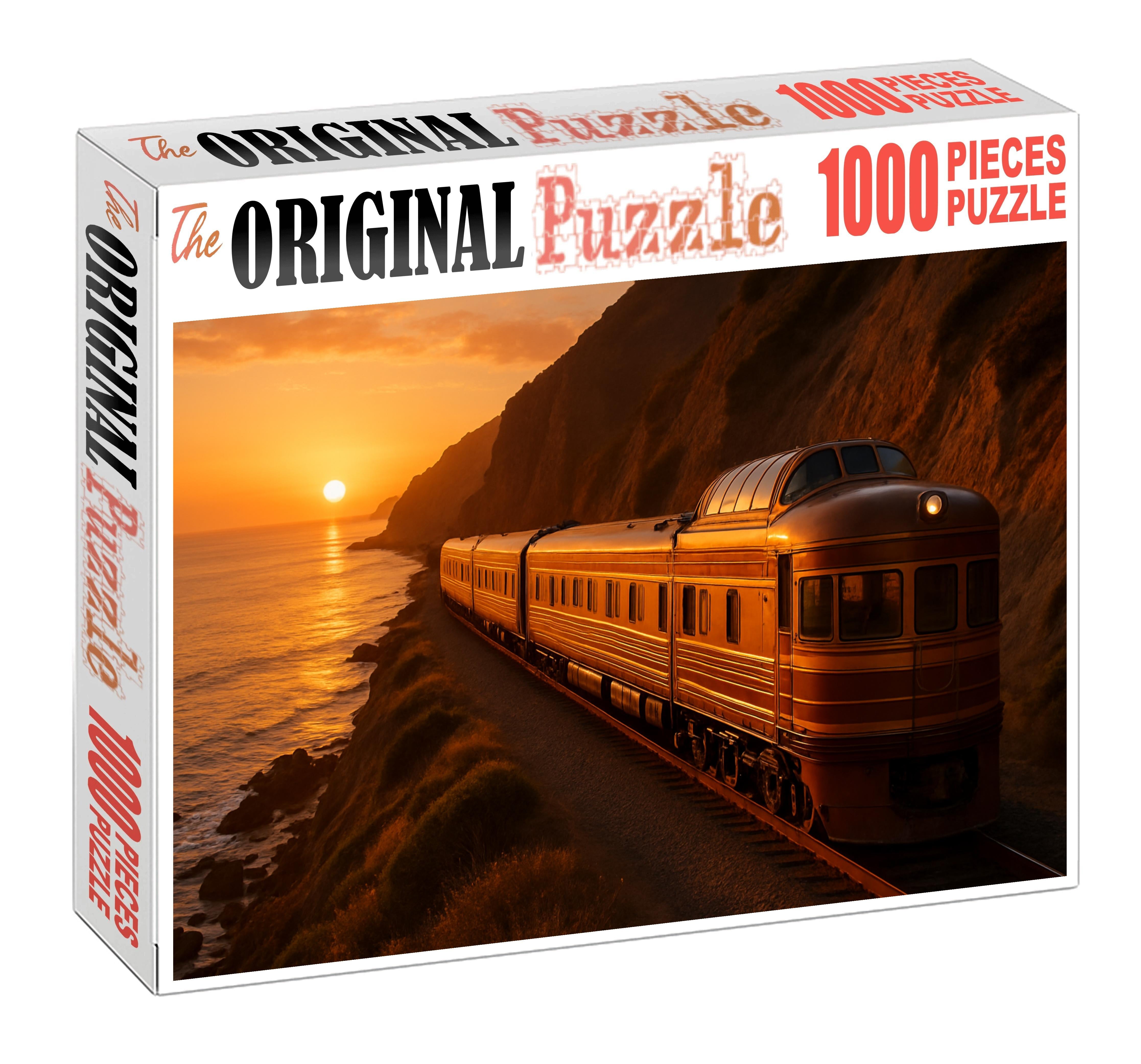 Amber Sunset Panorama Observation Train Mini Puzzle