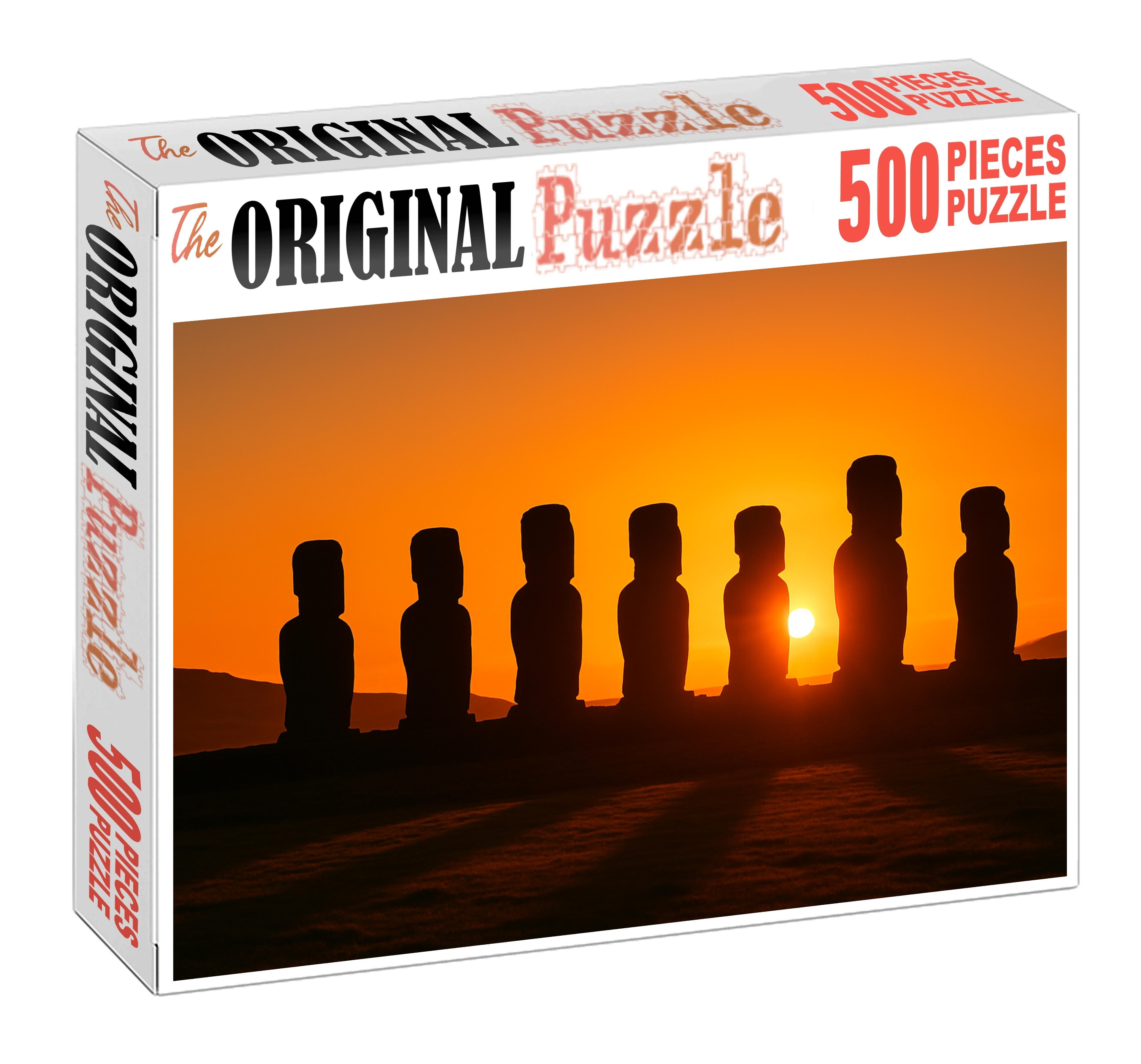 Moai Statues Easter Island Chile Identified By 5690 Worldwide As Enigmatic Stone Giants Of Polynesian Heritage Unique Puzzle Design