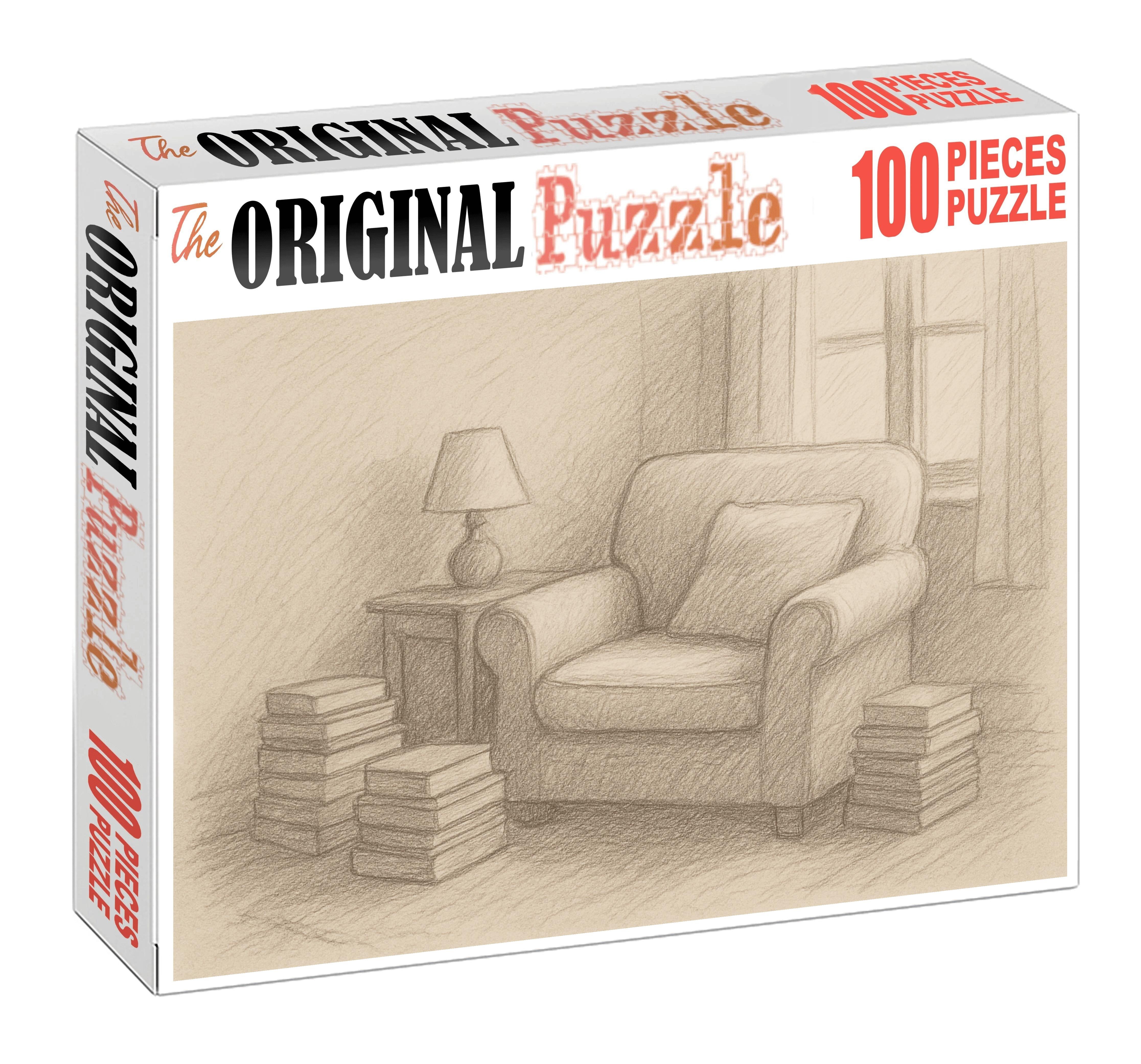 Cozy Interior Sketch Warm Pencil Rendering Of A Reading Nook Challenging Puzzles