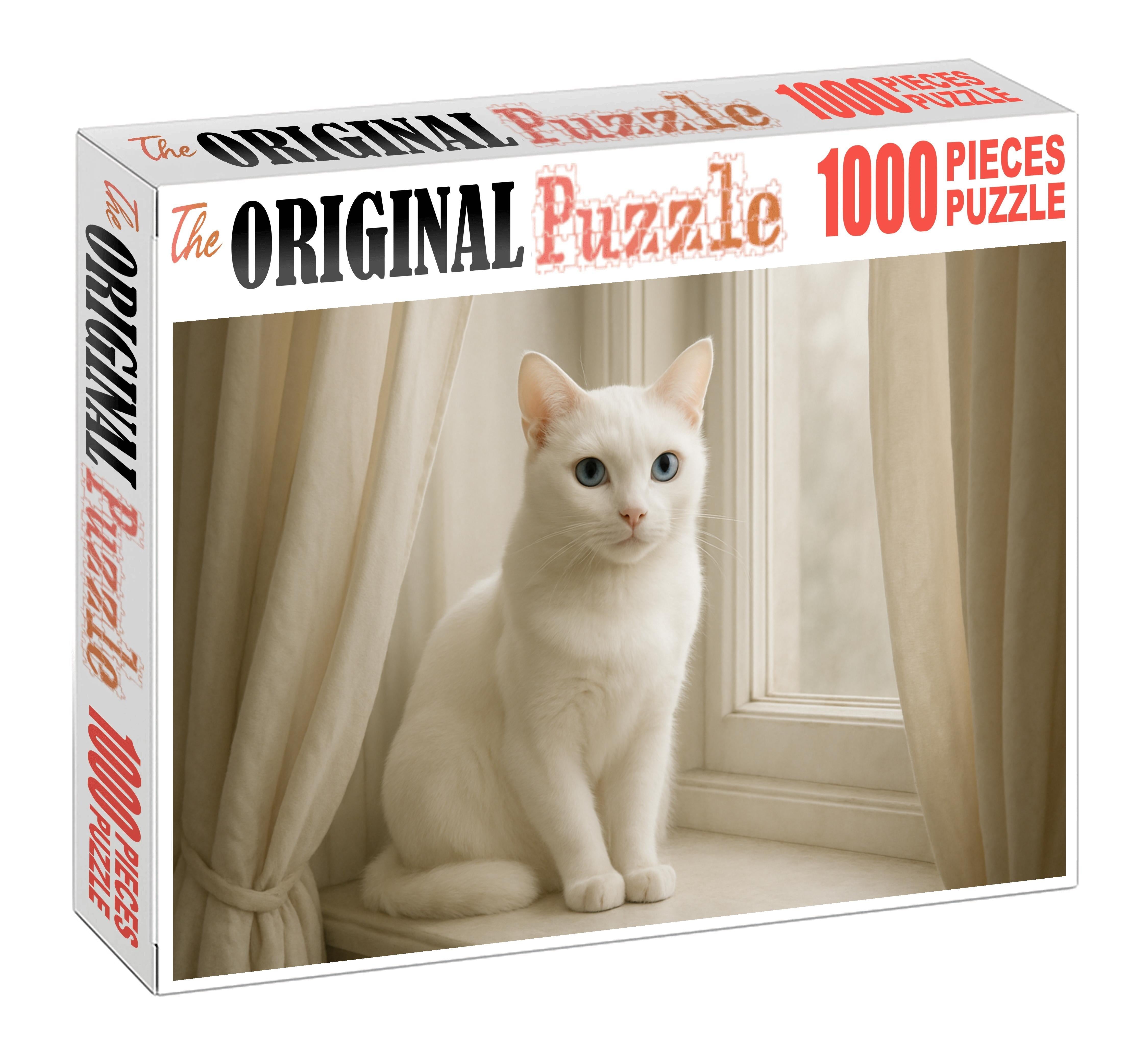 Ivory Moonbeam Sleek White Elegance With Gentle Grace Puzzle Fun