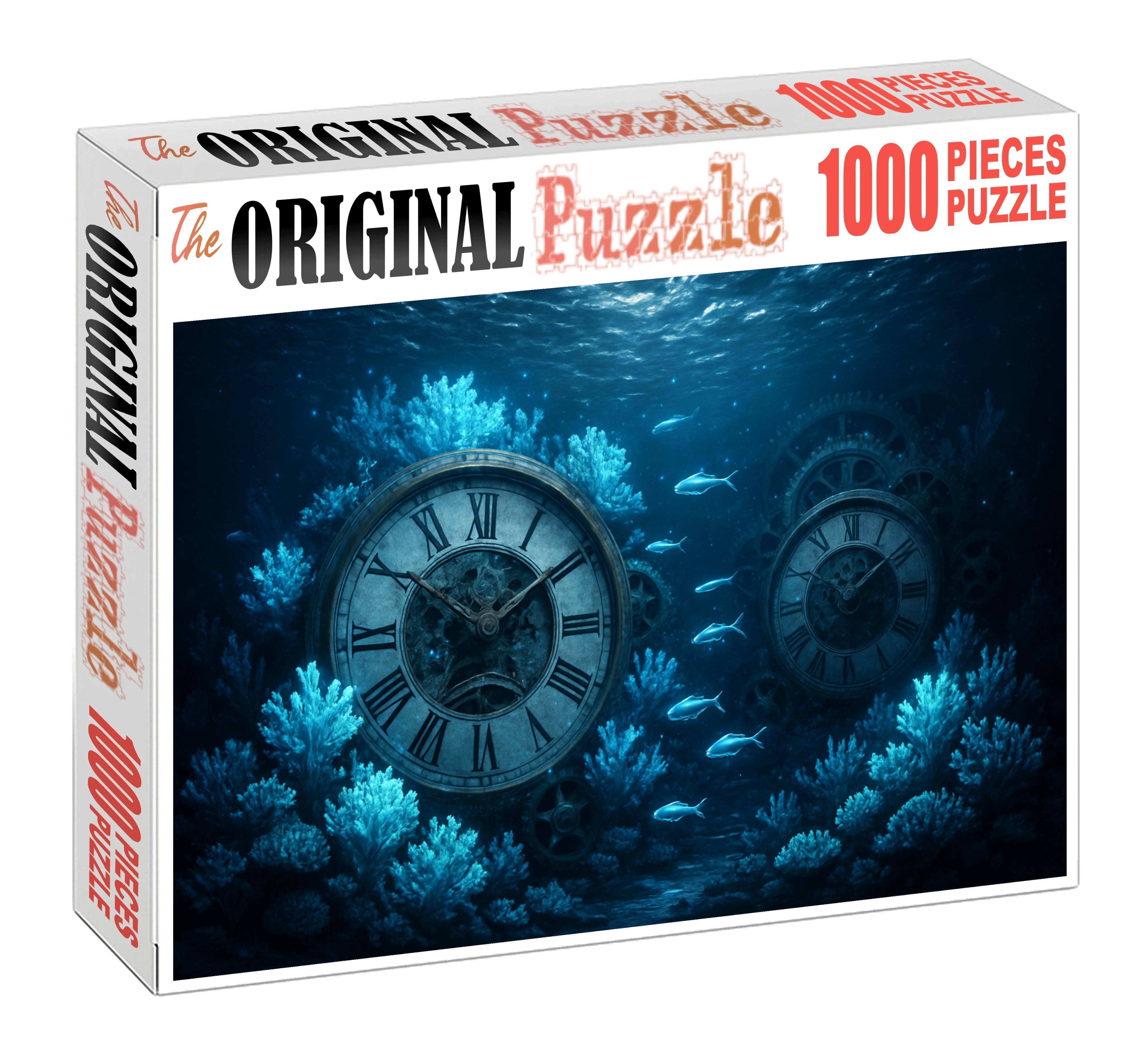 Coral Clock Gardens Beneath Starlit Waters 300 Piece Puzzle
