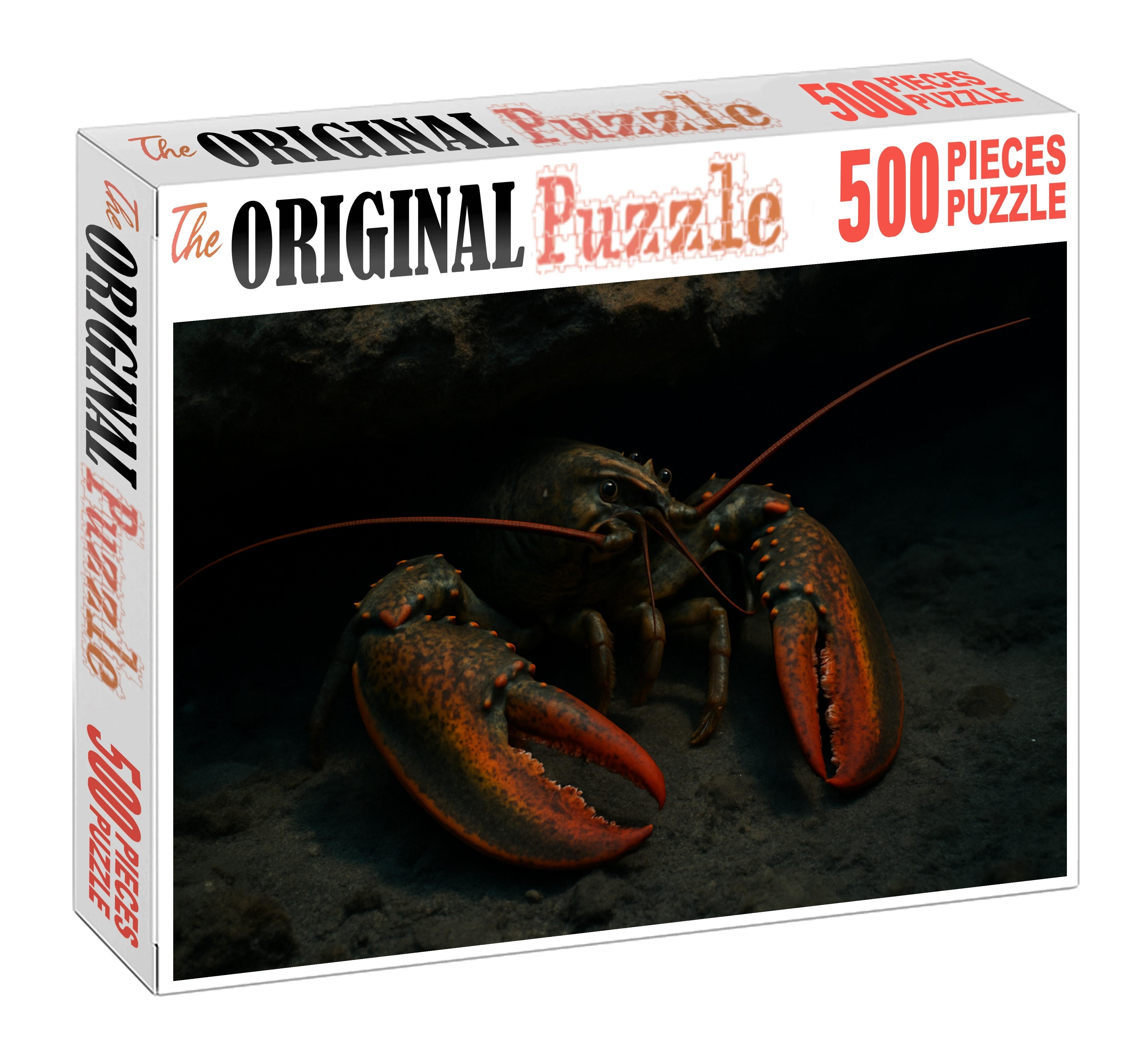 Amber Spotted Lobster Robust Crustacean With Patterned Claws And Nocturnal Foraging 200 Piece Puzzle
