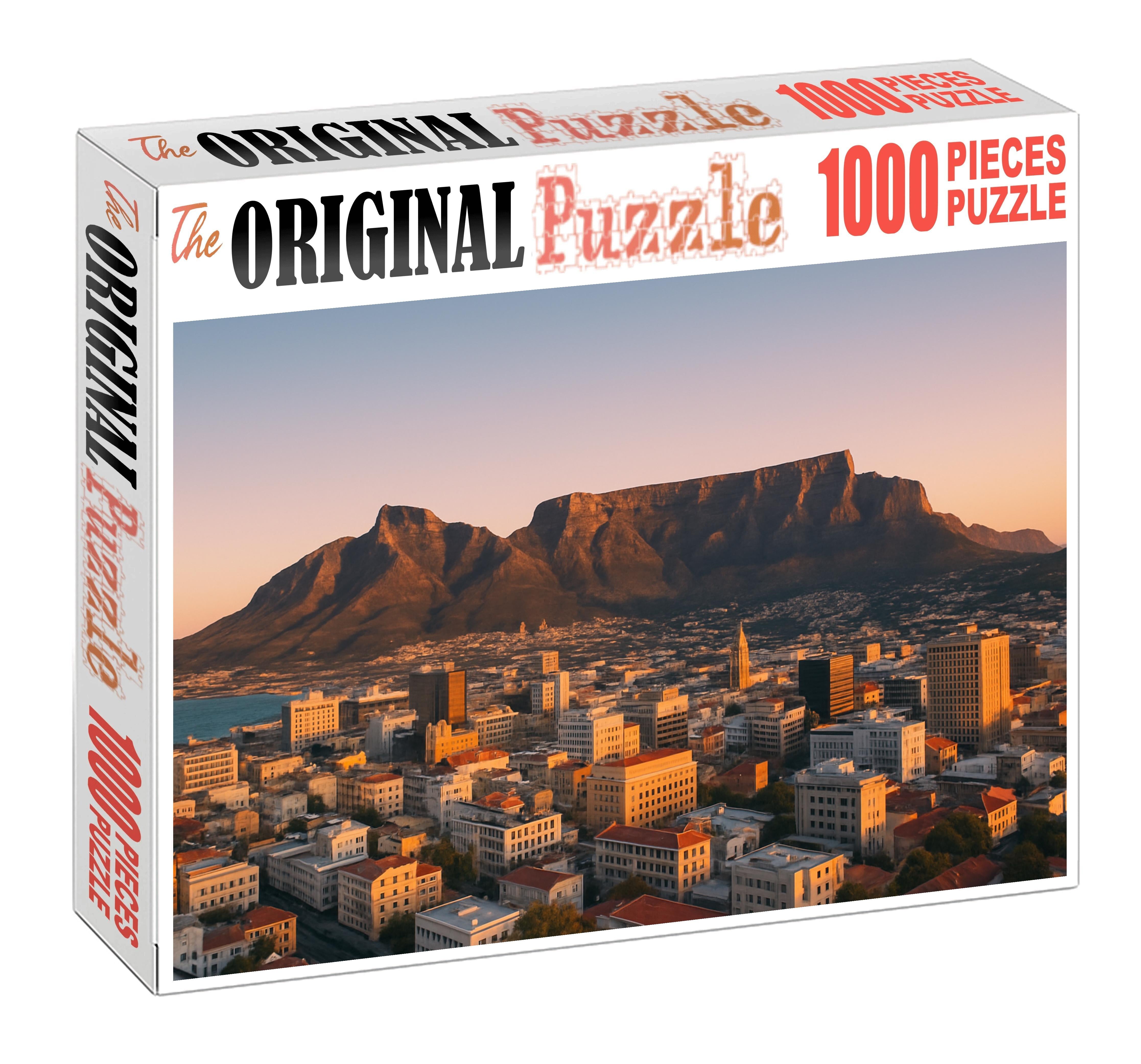 Cape Town Table Mountain Skyline Iconic Natural Landmark And Urban Interface 100 Piece Puzzle