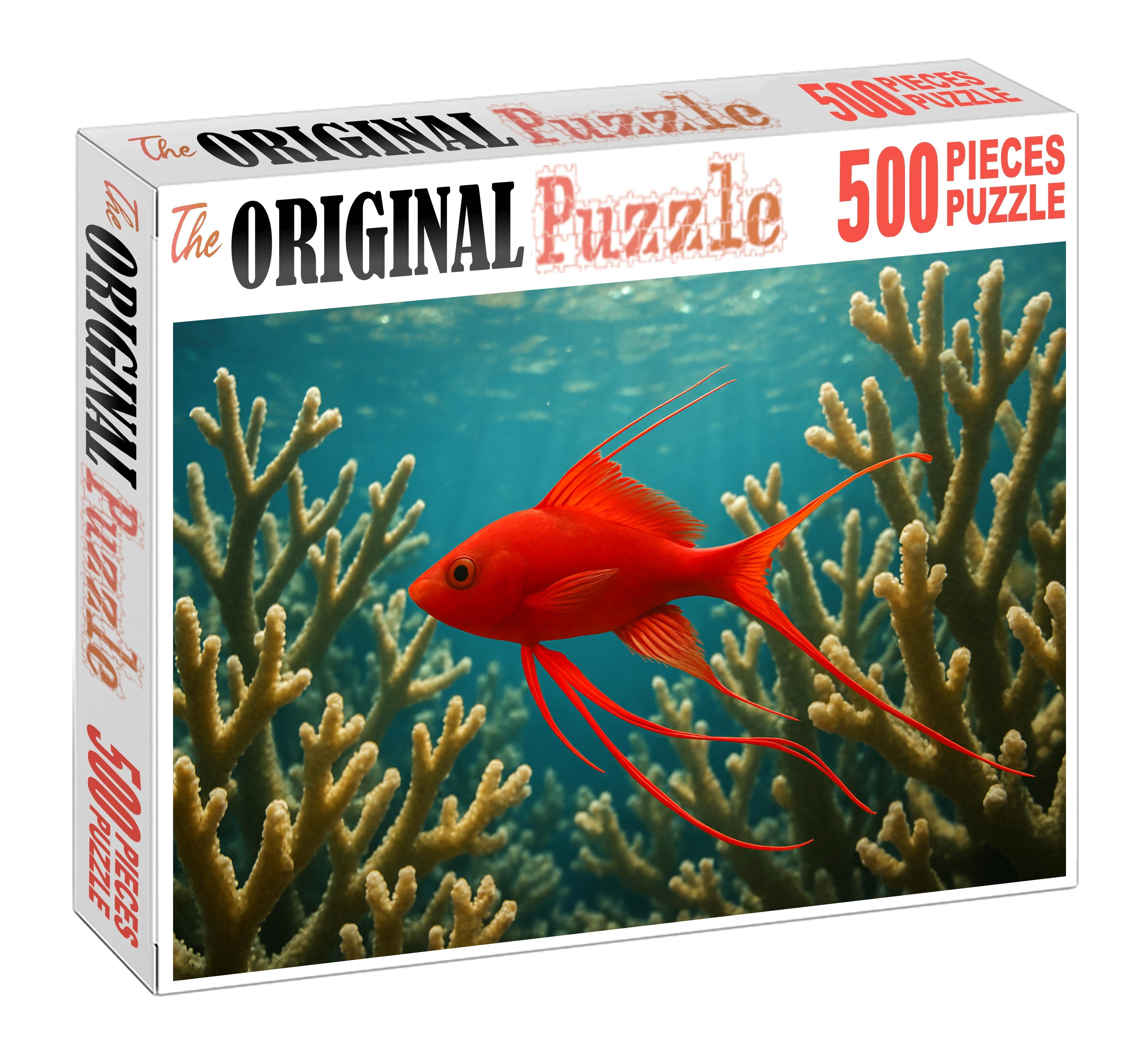 Crimson Threadfin Dragonet Dainty Reef Specialist With Flowing Fin Extensions Puzzle Collection