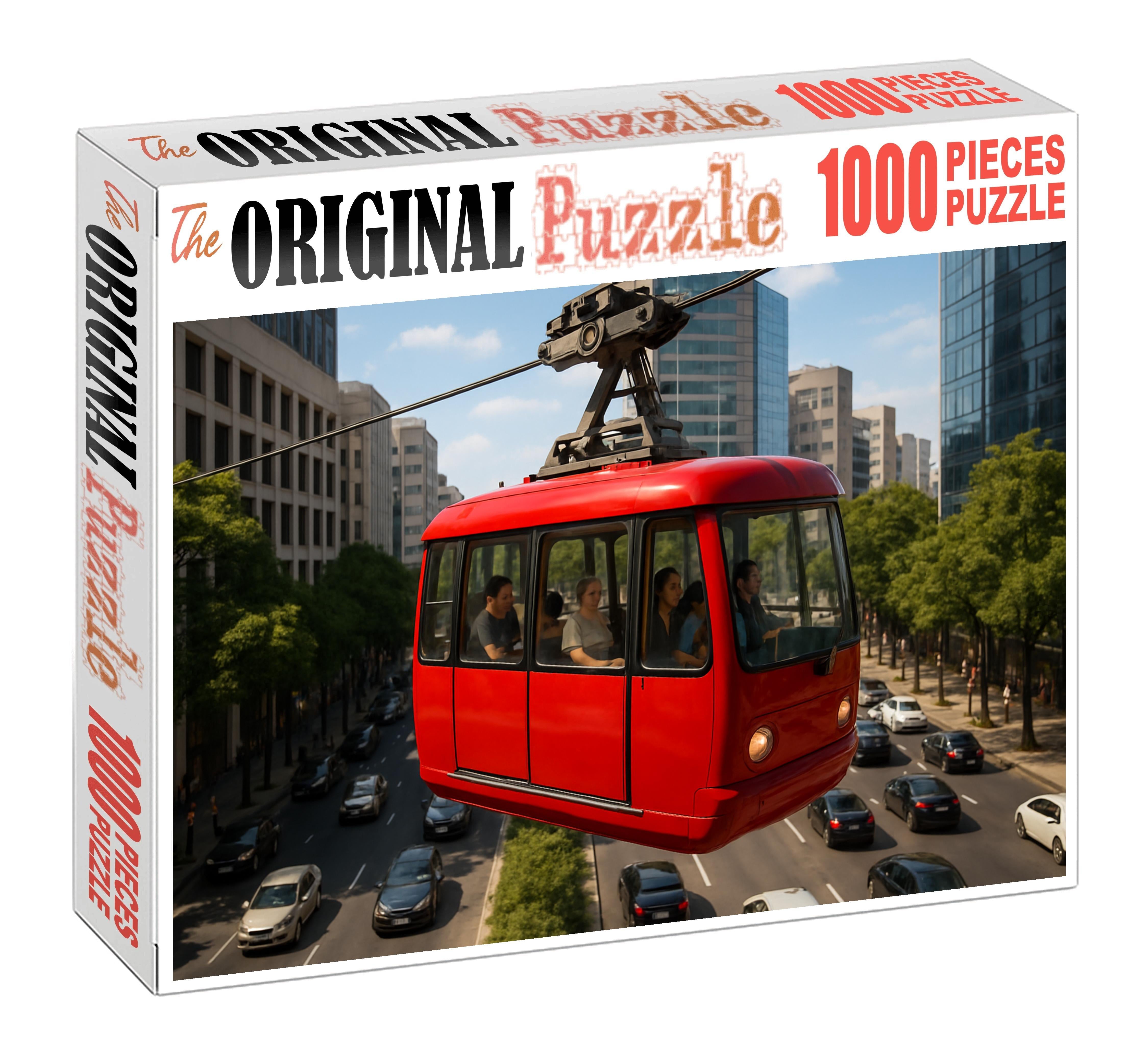 Pneumatic-powered Urban Cable Car 20 Piece Puzzle