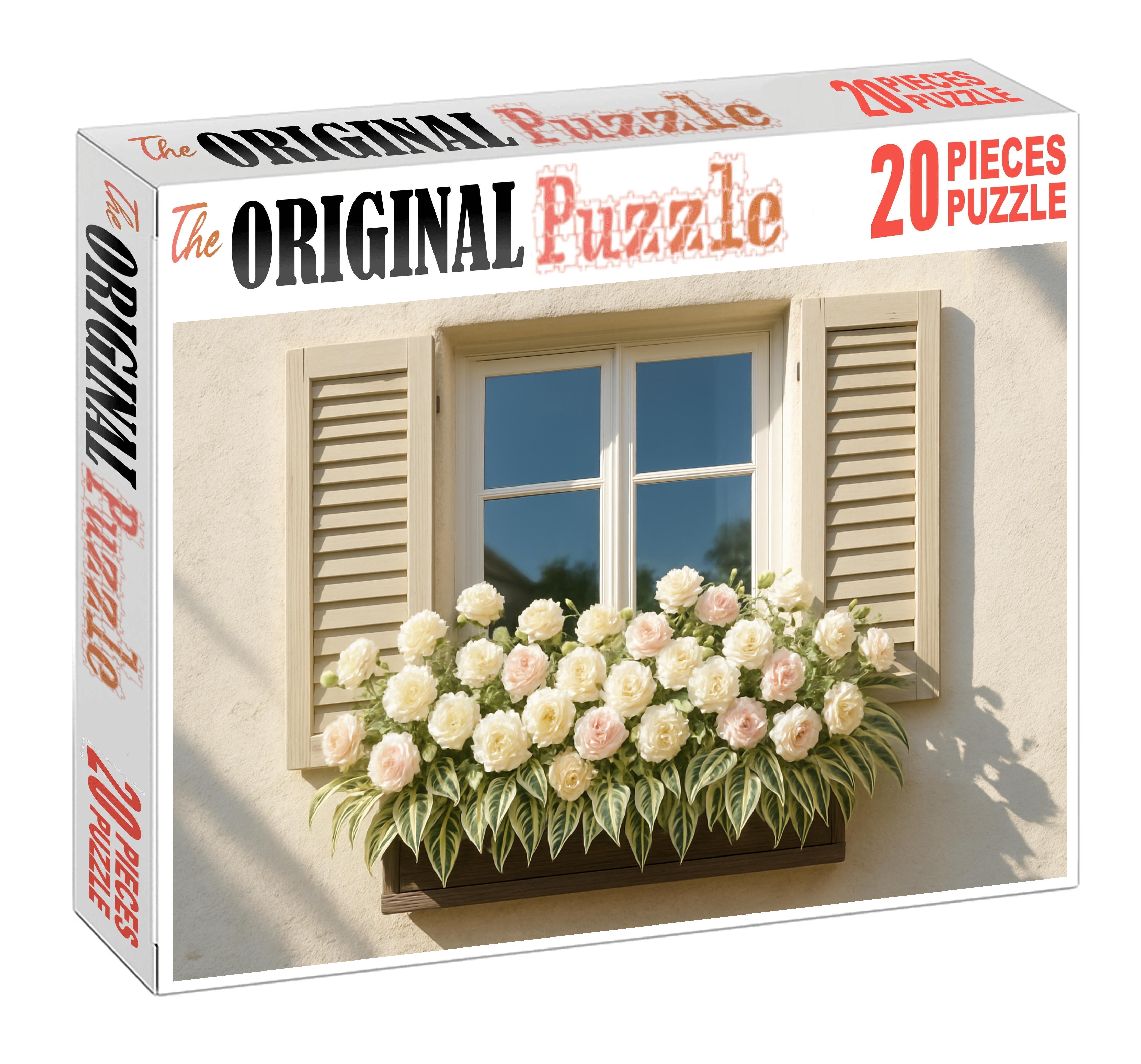 Blush Garden Window Box Cream And Soft Pink Blooms With Variegated Leaf Accents Puzzle For Kids