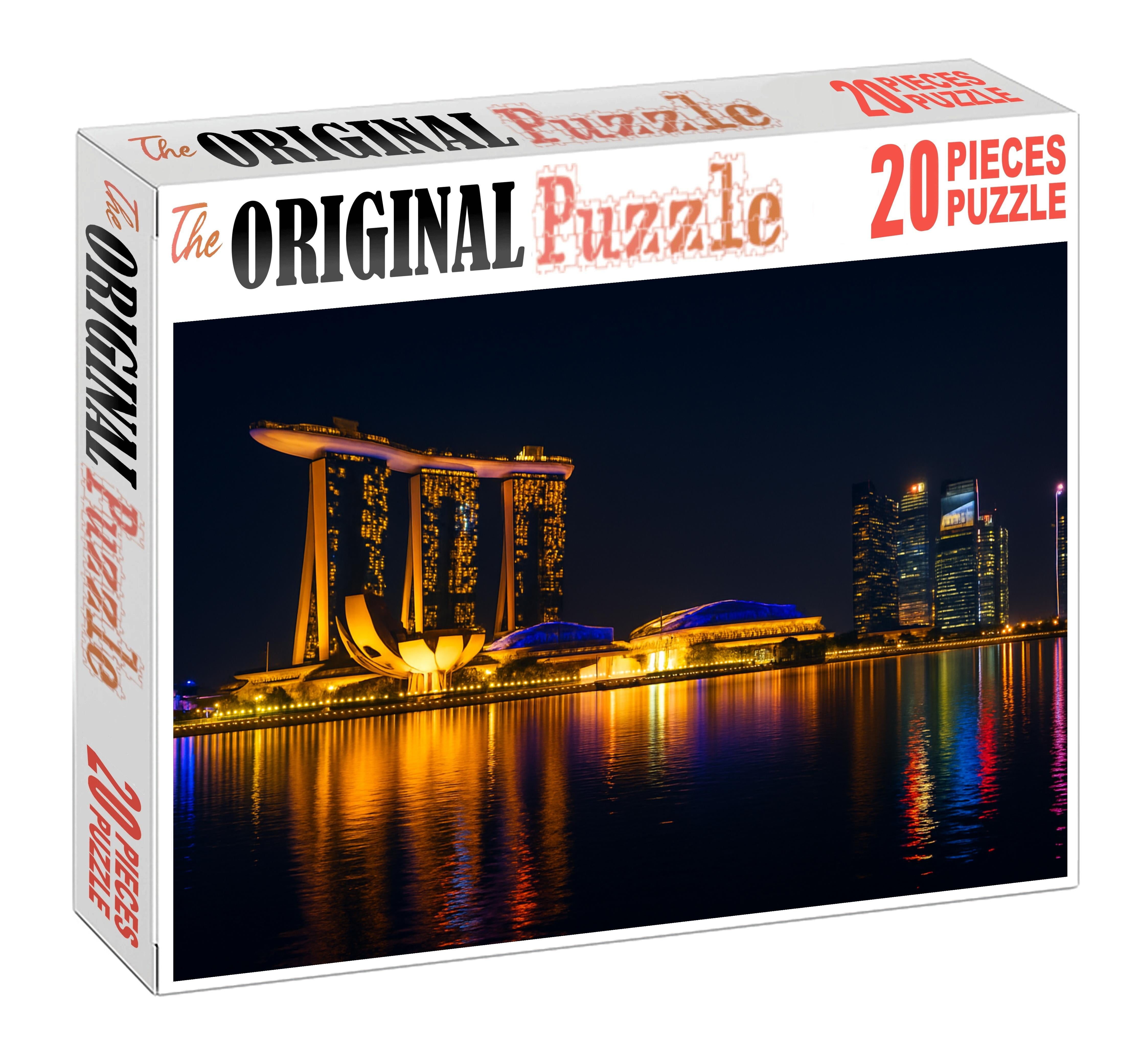 Singapore Marina Bay Skyline Globally Ranked Among The Top Modern Waterfront Skylines For Its Futuristic Aesthetics 200 Piece Puzzle