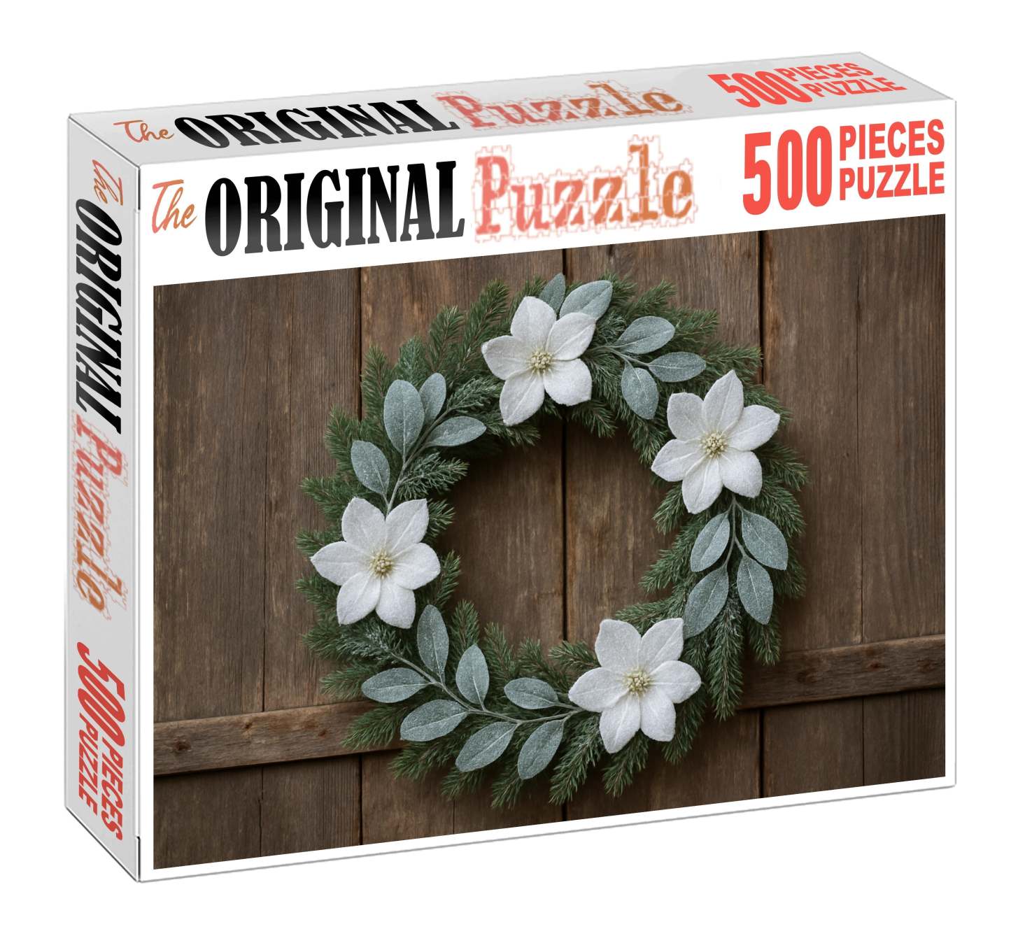 Winter Frost Evergreen And Bloom Wreath 200 Piece Puzzle