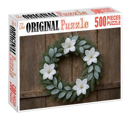 Winter Frost Evergreen And Bloom Wreath 200 Piece Puzzle