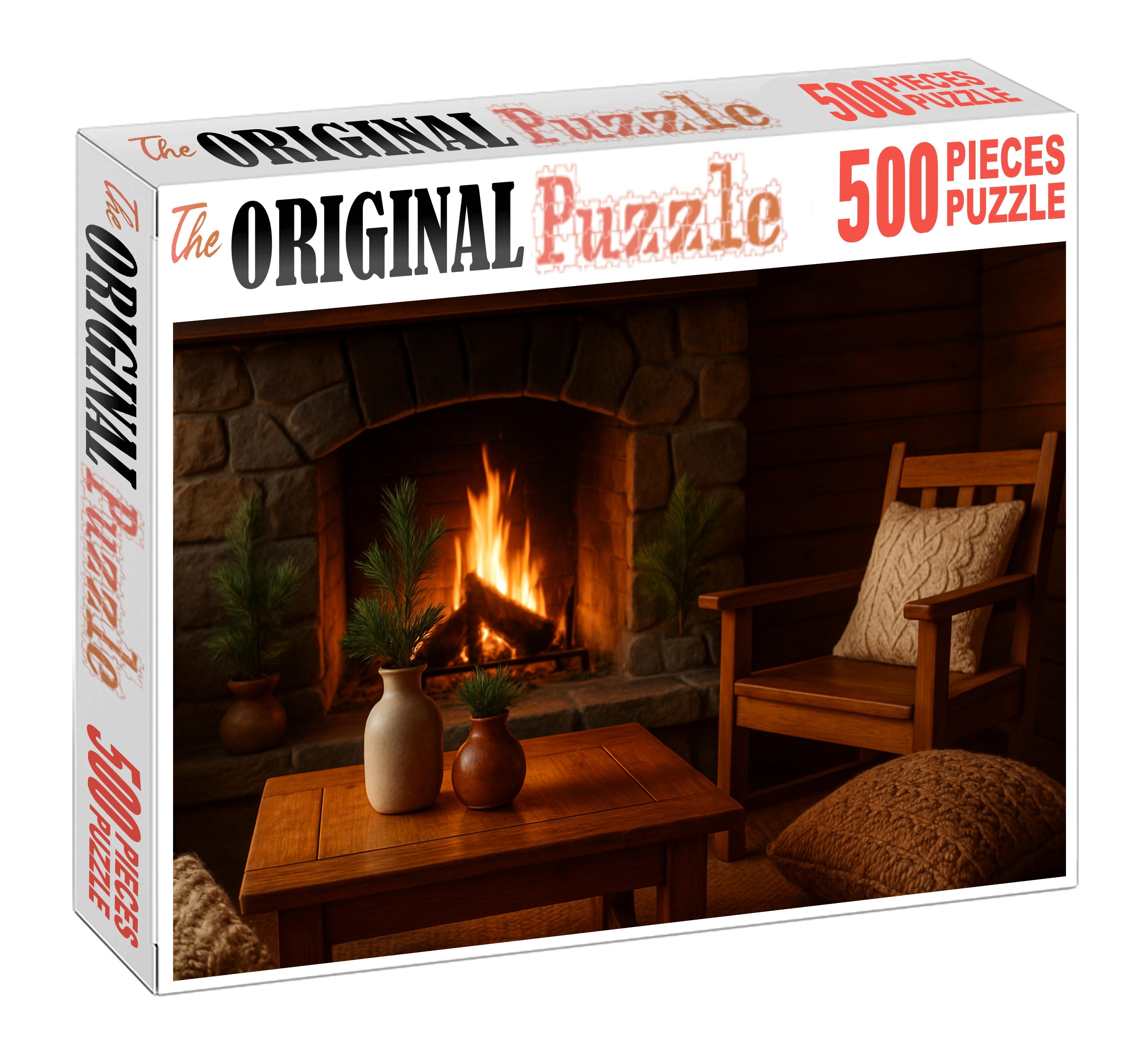 Golden Winter Hearth 200 Piece Puzzle