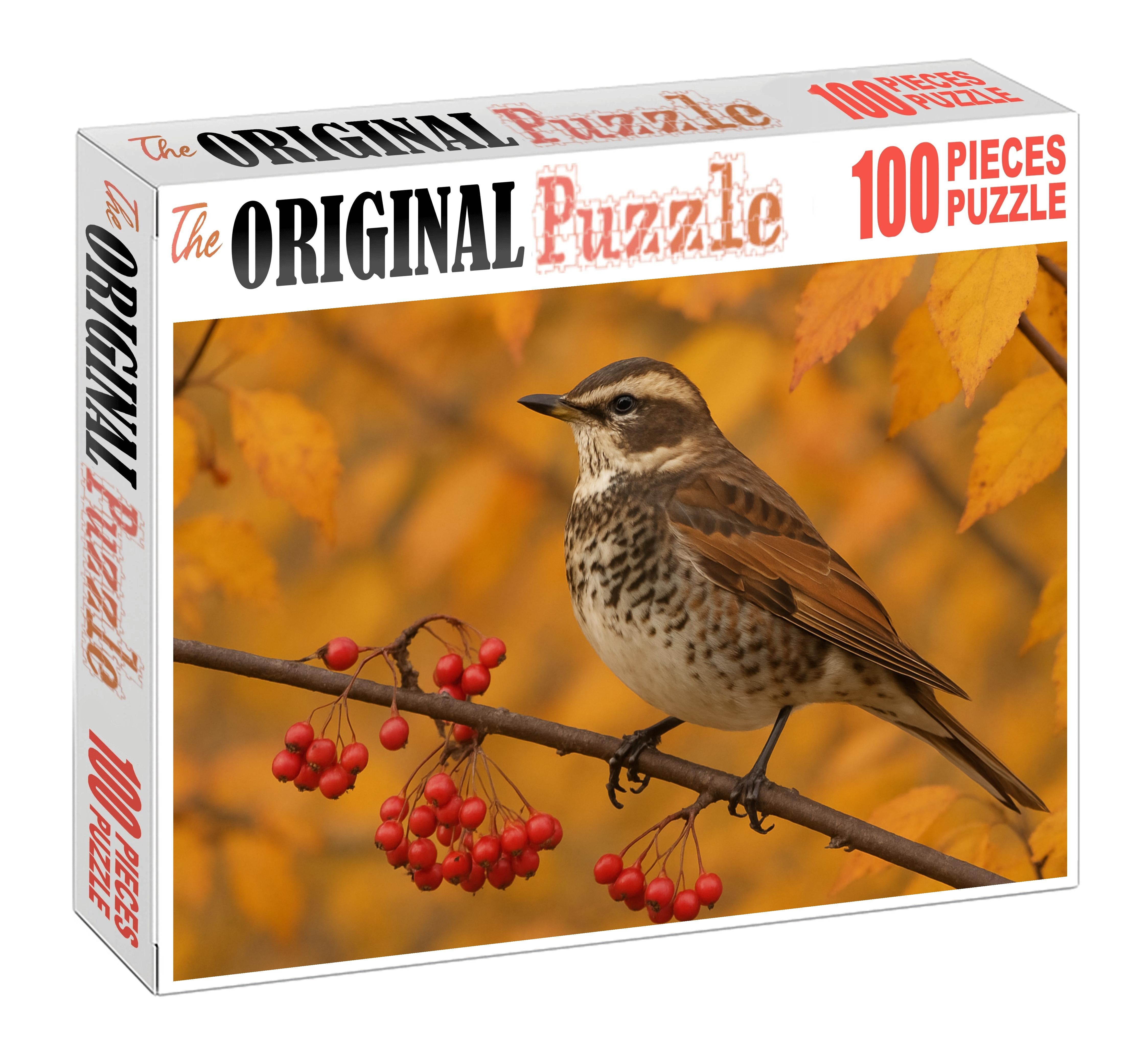 Dusky Thrush The Autumn Songster Premium Puzzle Pieces