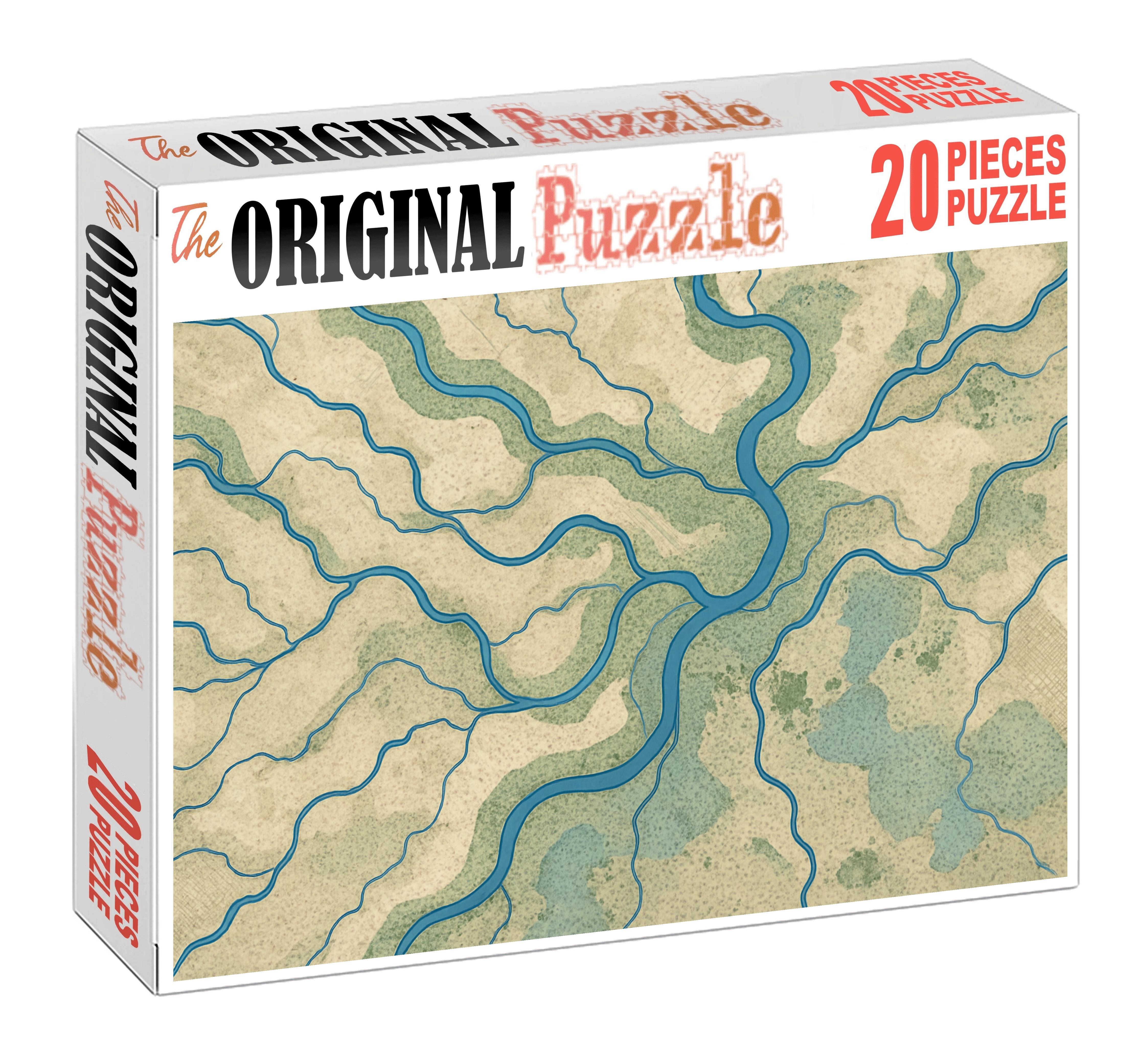 Dynamic River Network Flow Map Challenging Puzzles