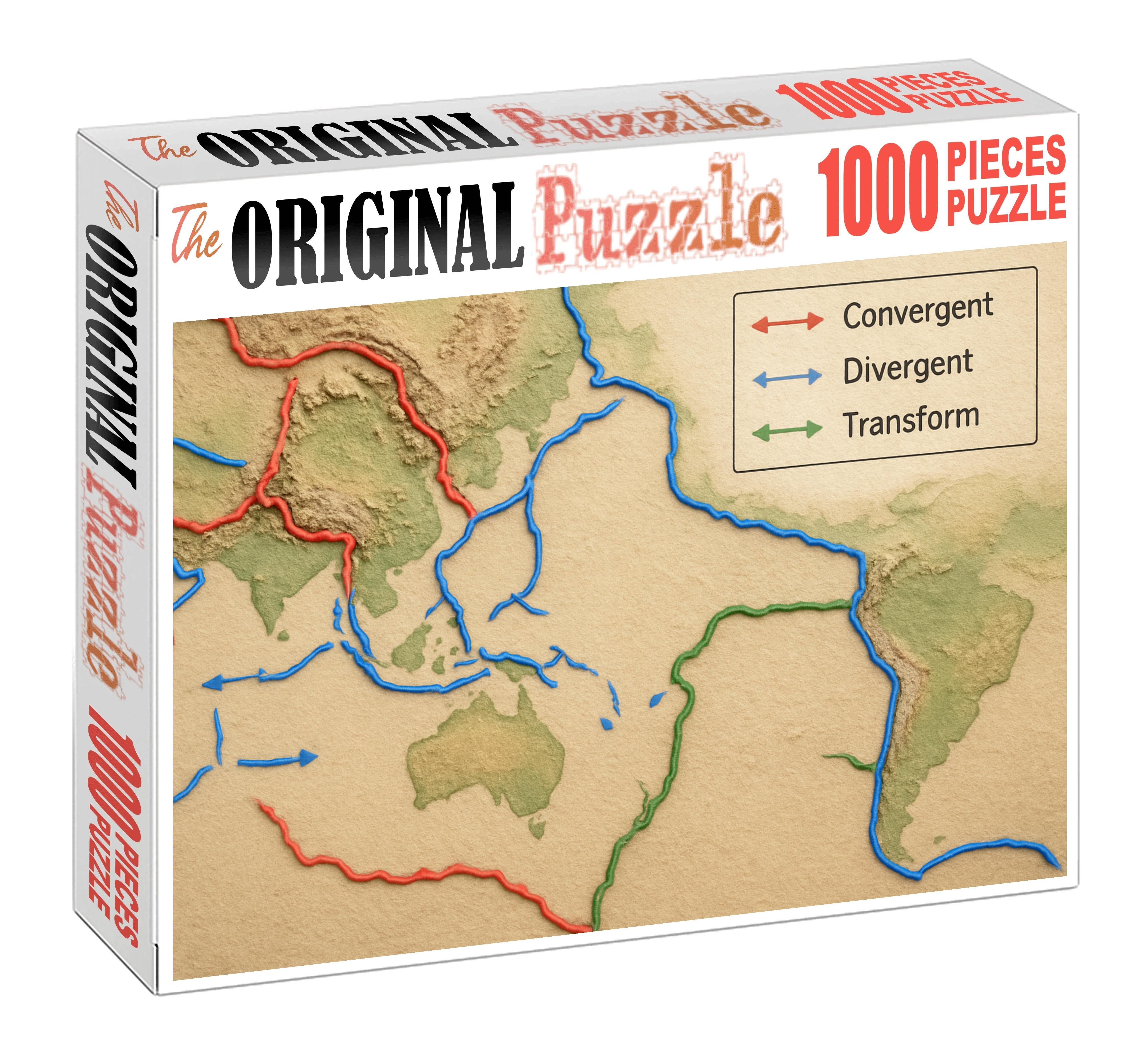 Tectonic Boundary Lineament Map Easy Puzzles