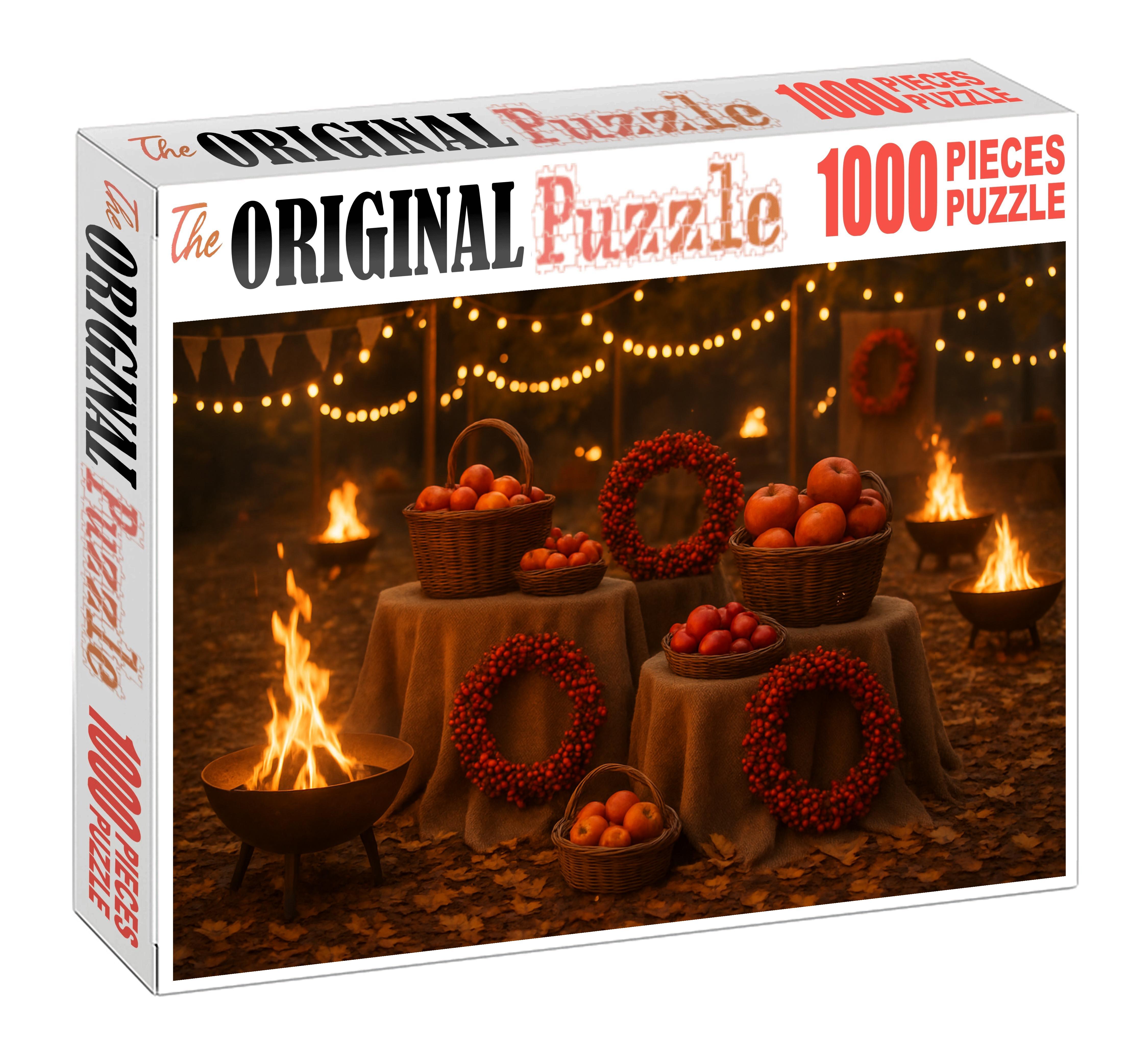Crimson Harvest Festival Custom Jigsaw Puzzle