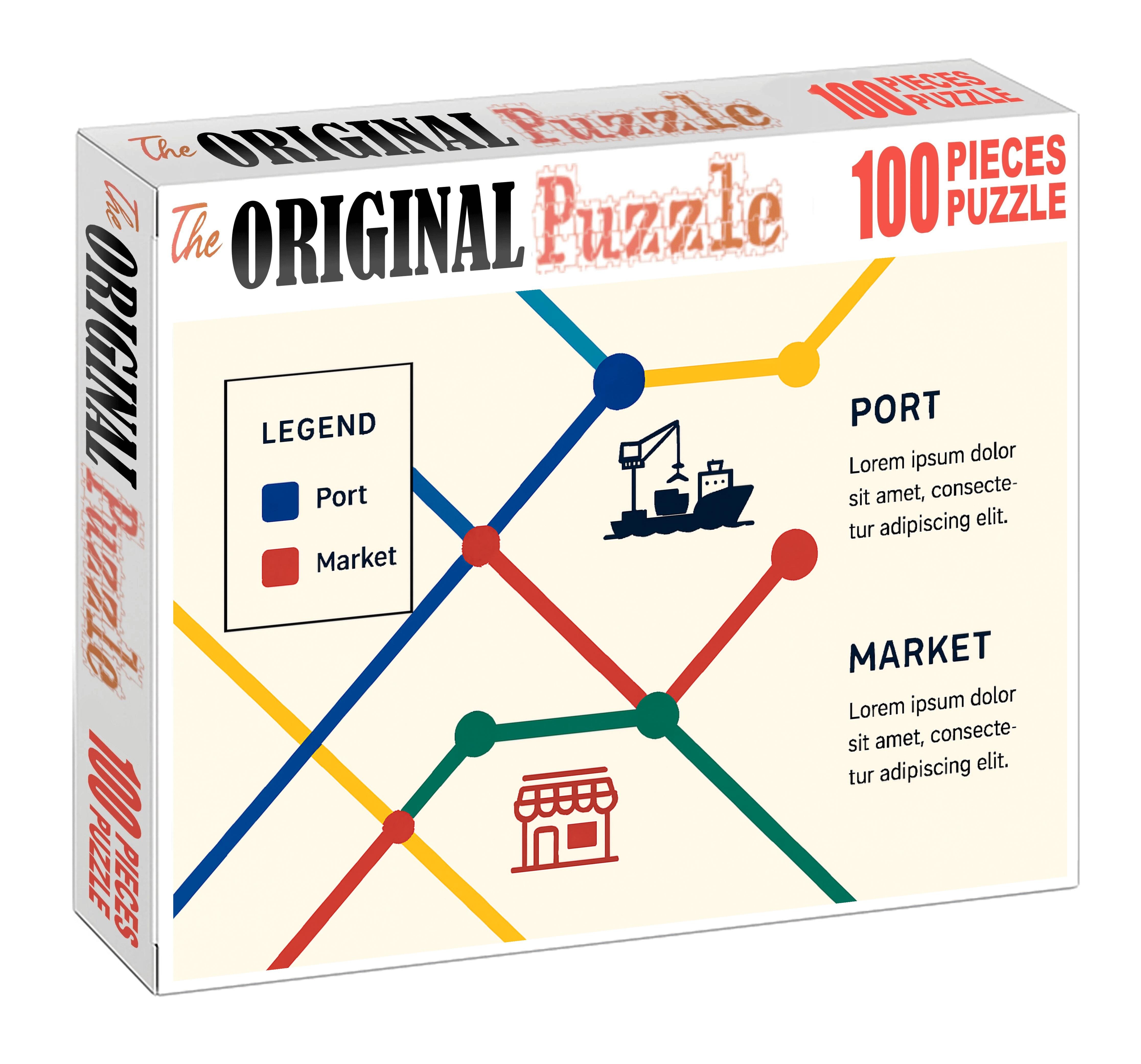 Historical Trade Route Diagrammatic Map Puzzle For Kids