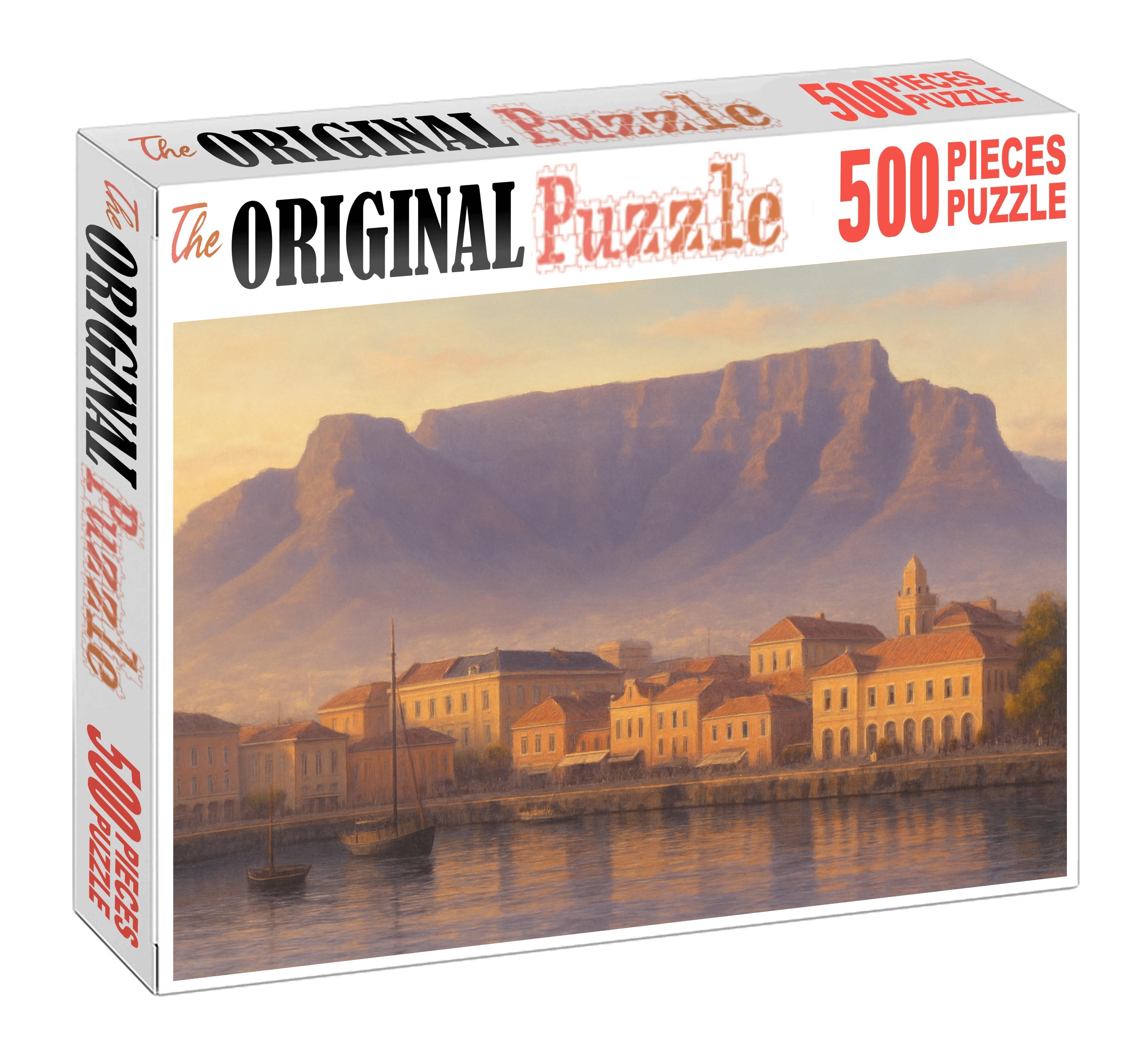 Cape Town Waterfront Skyline Table Mountains Majestic Urban Backdrop Large Format Puzzle