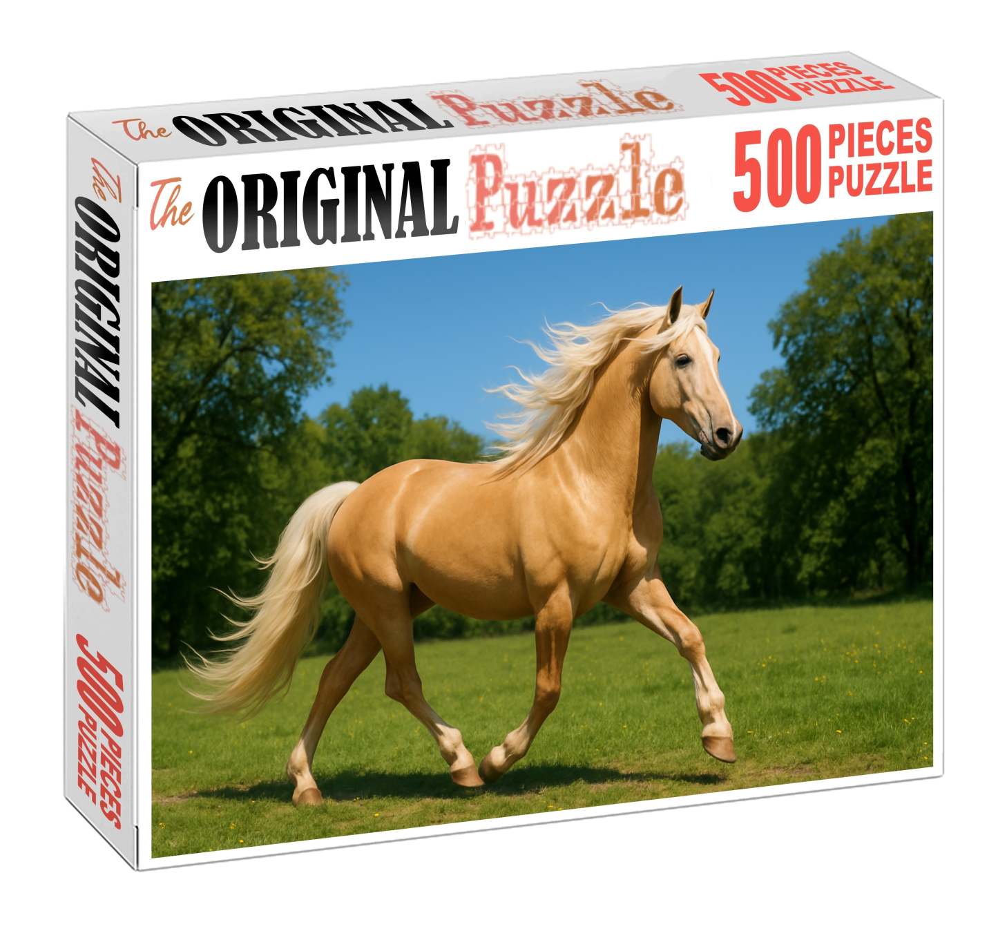 Silver Crest Gaiter Graceful Palomino With Smooth Trot 500 Piece Puzzle